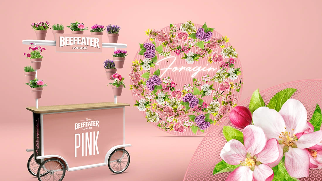 Gin Cart with Foragin' Wall