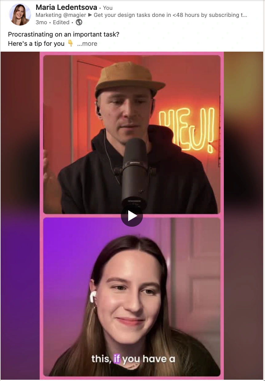 Short form snippet from one of the episodes