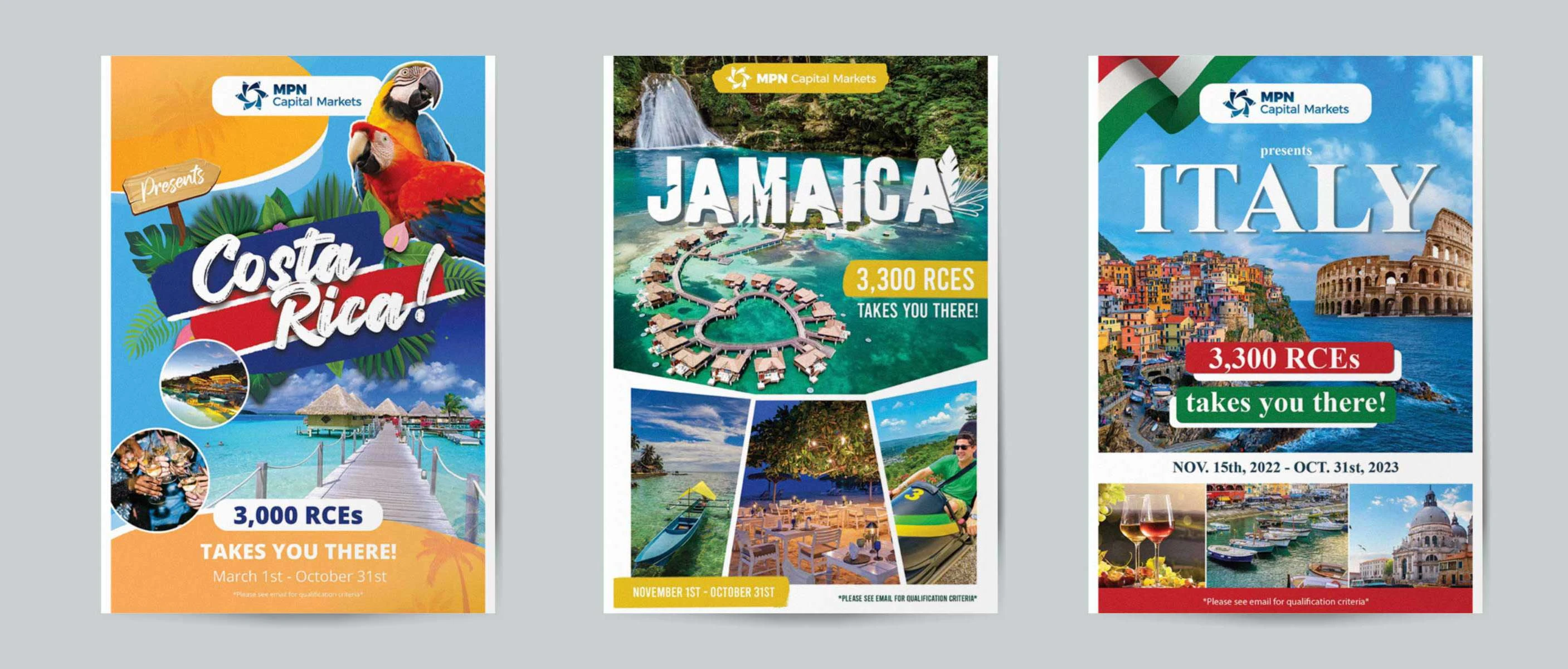 Every year, the company selects a new travel destination for its employees and we create a new poster concept.