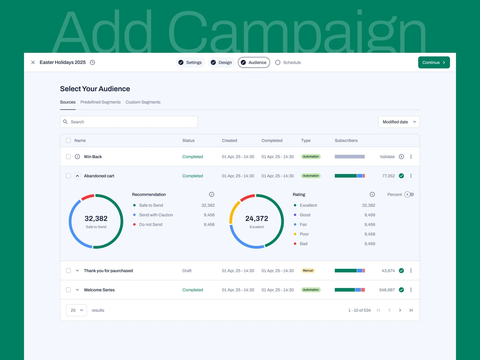Add Campaign - Audience
