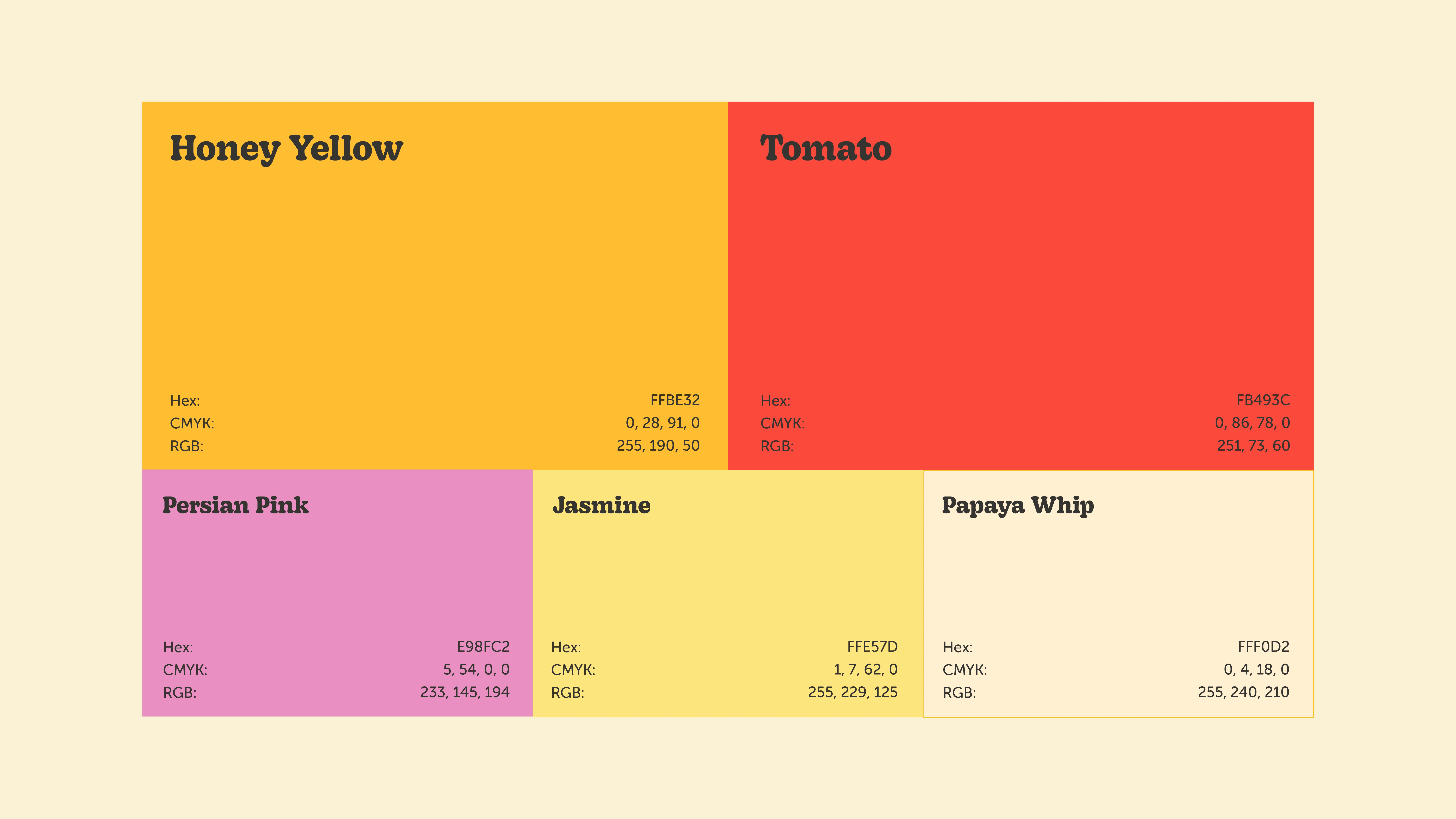 Pure Bagels Color Palette
