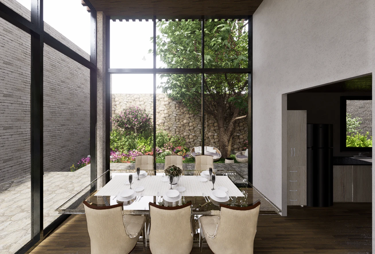 Dining room with a view of the garden