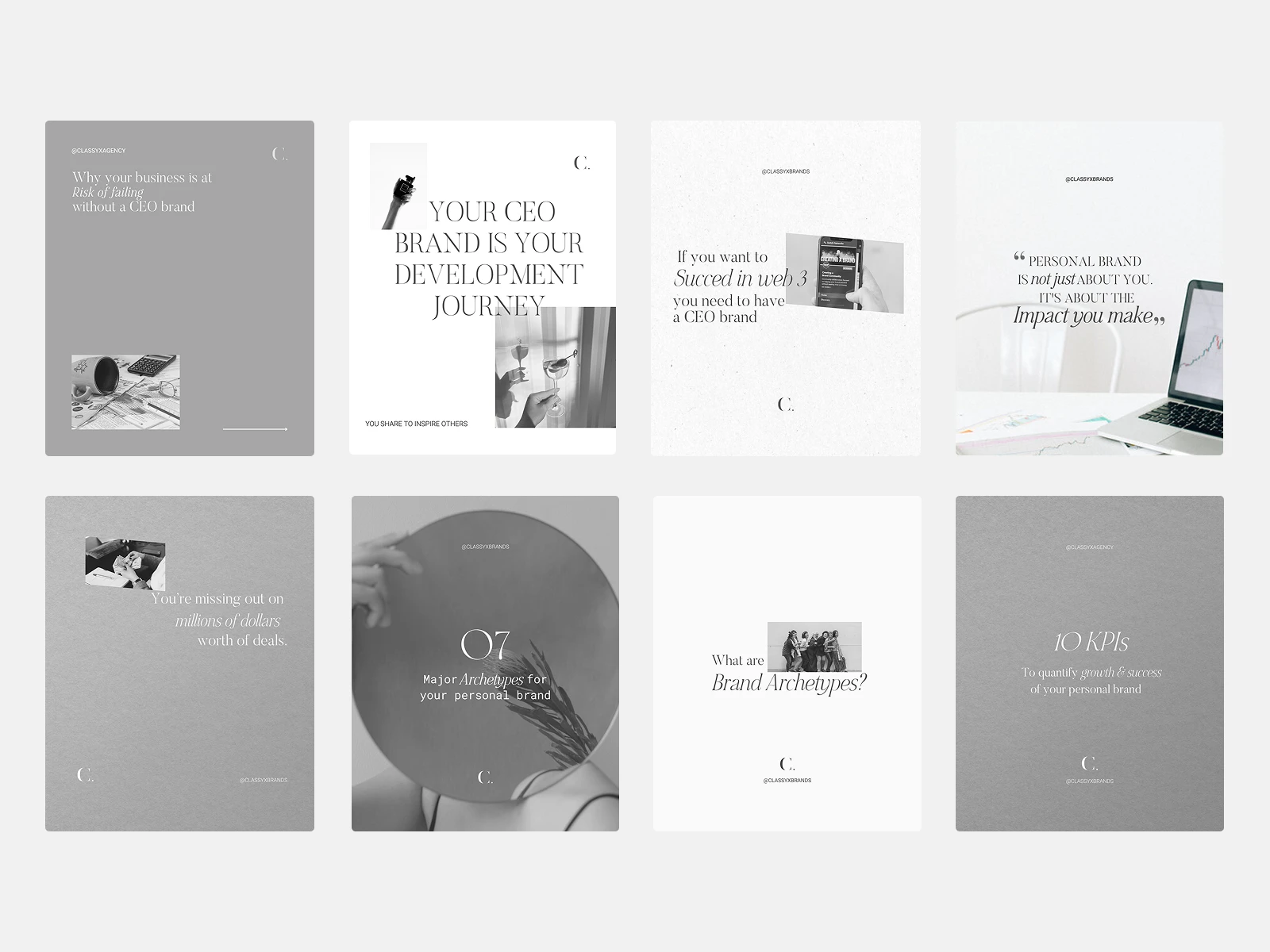 Instagram Post Covers for Classyx PR Agency