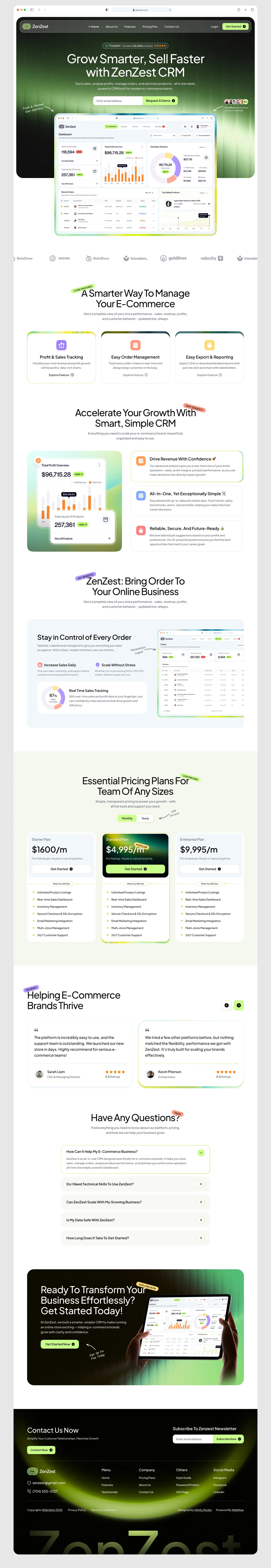Full Landing Page UI/UX Design Preview
