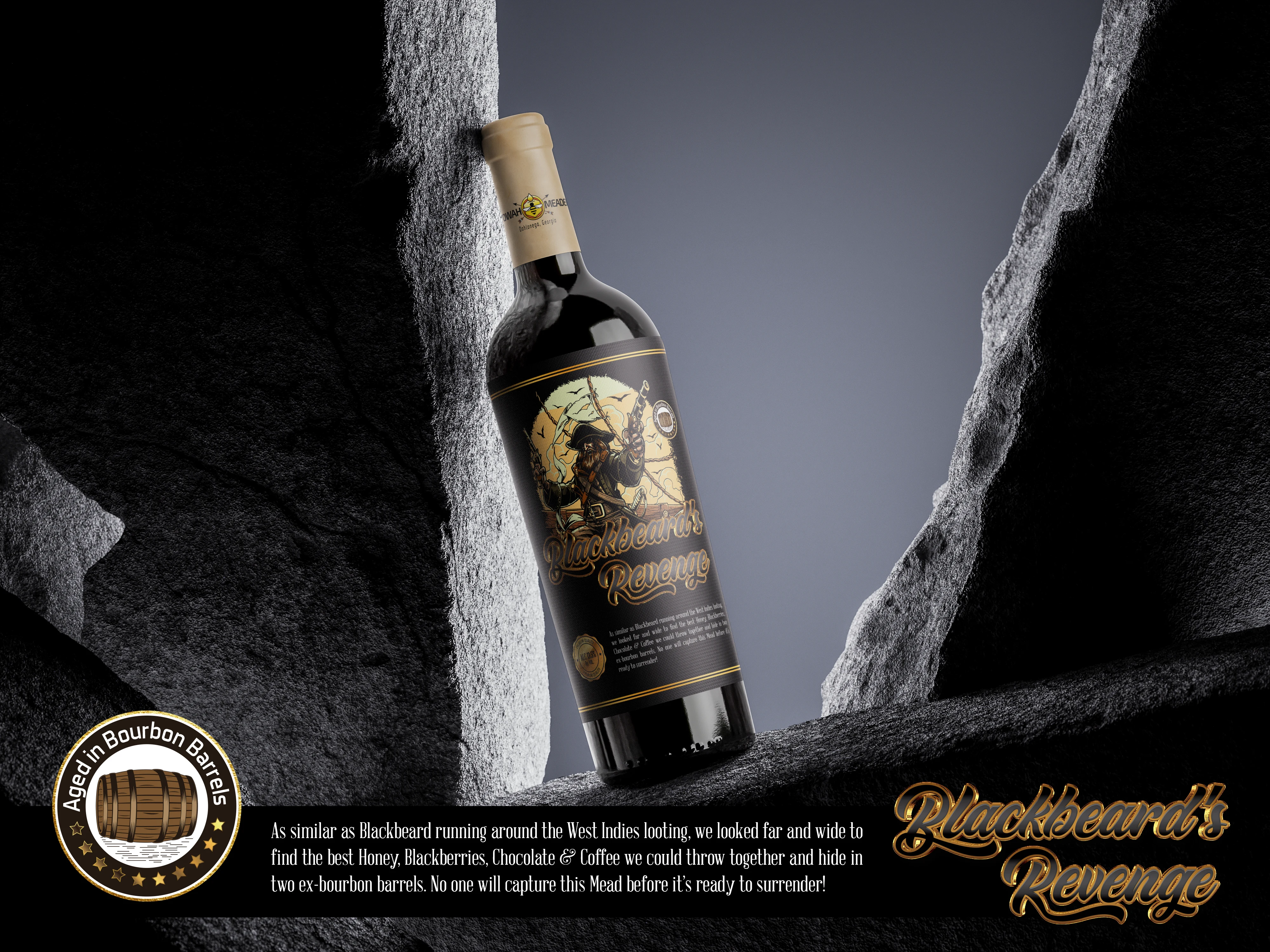 Blackbeard's Revenge Wine Label Design