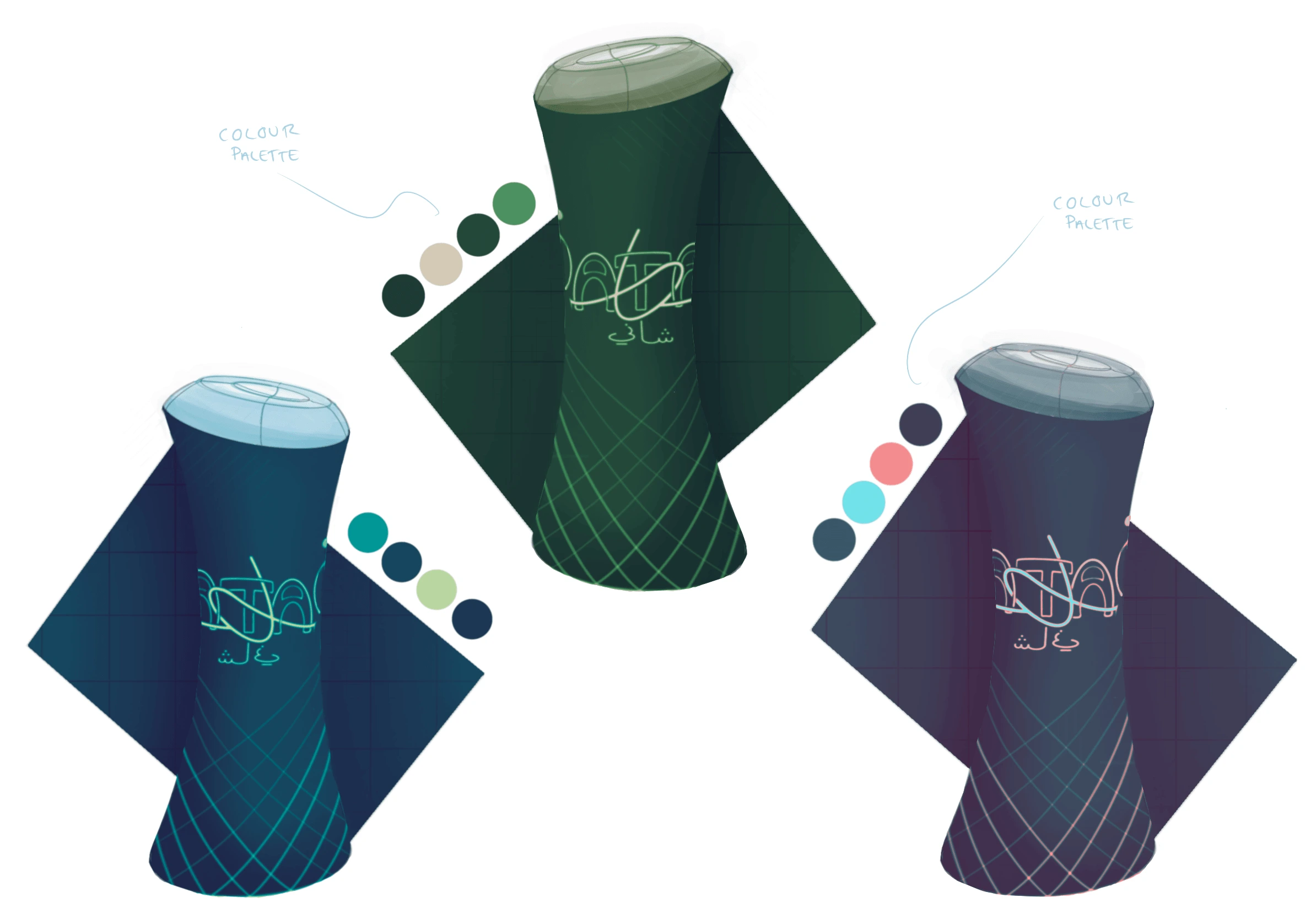 Experimenting with different colours.