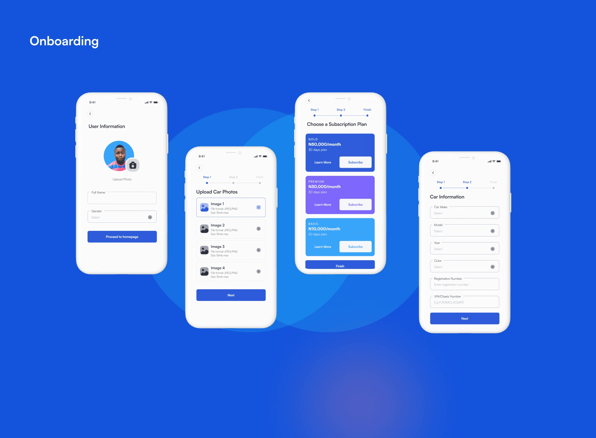 Onboarding flow