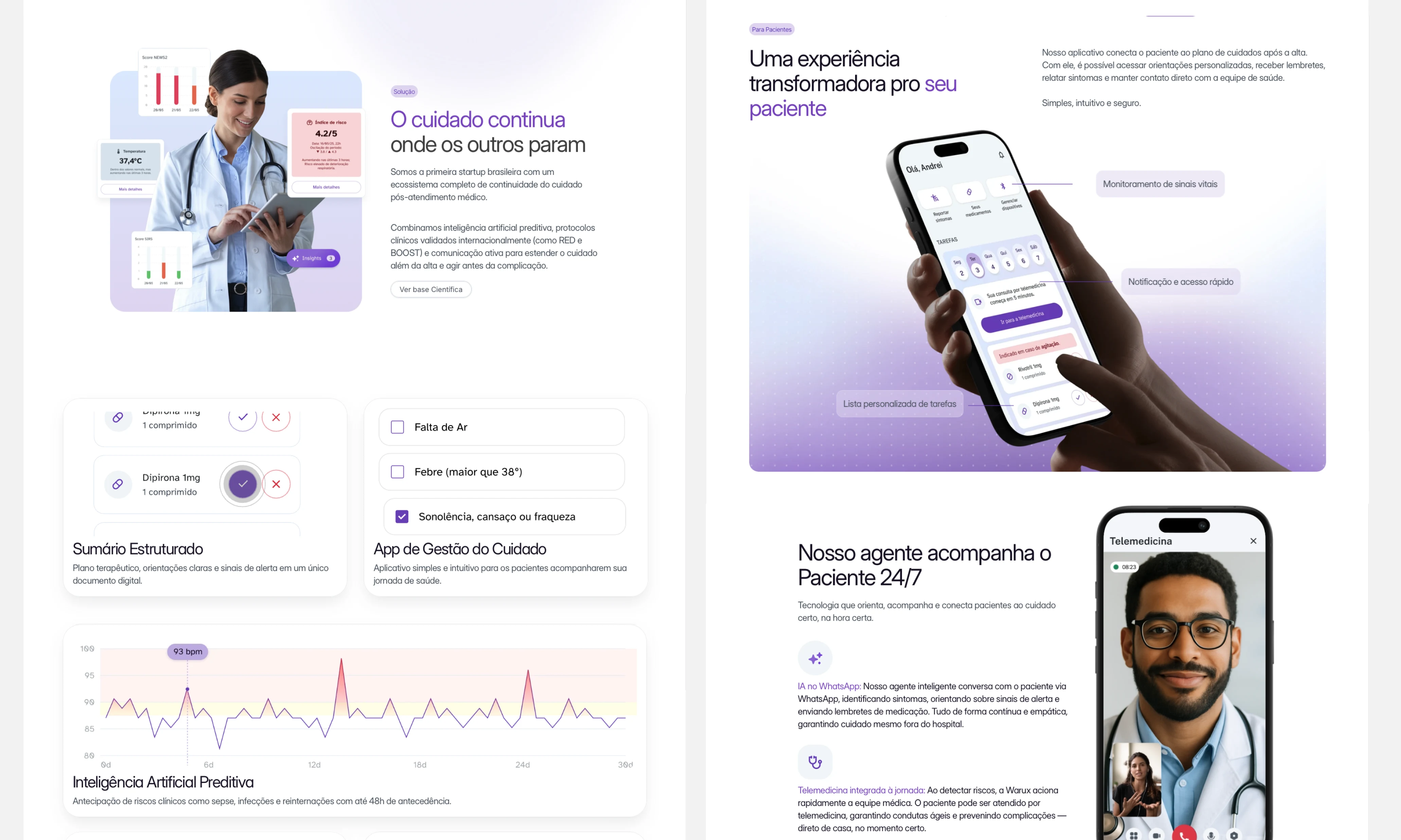 Fig 2. Two screenshots of the home page