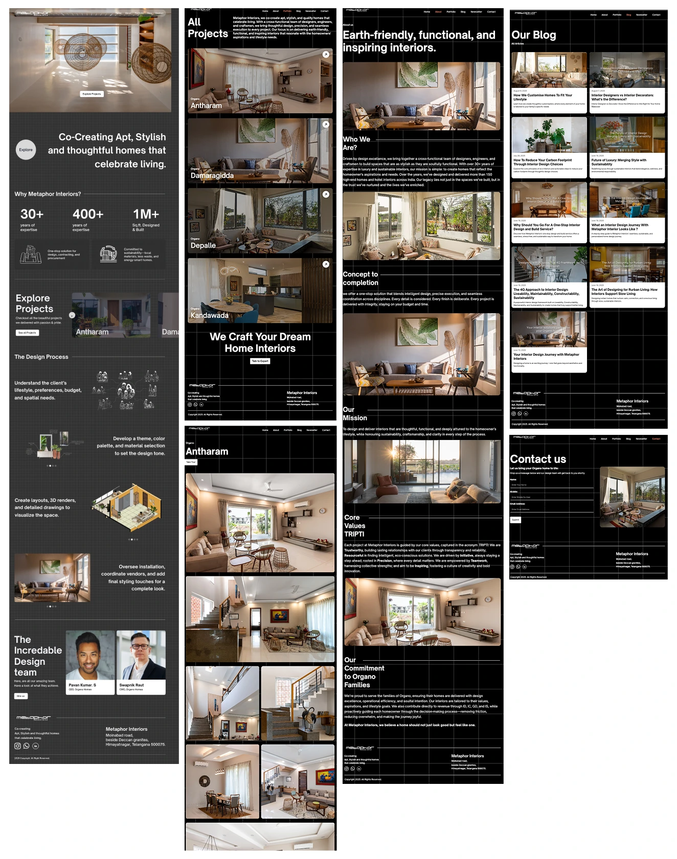 METAPHOR INTERIORS PAGES