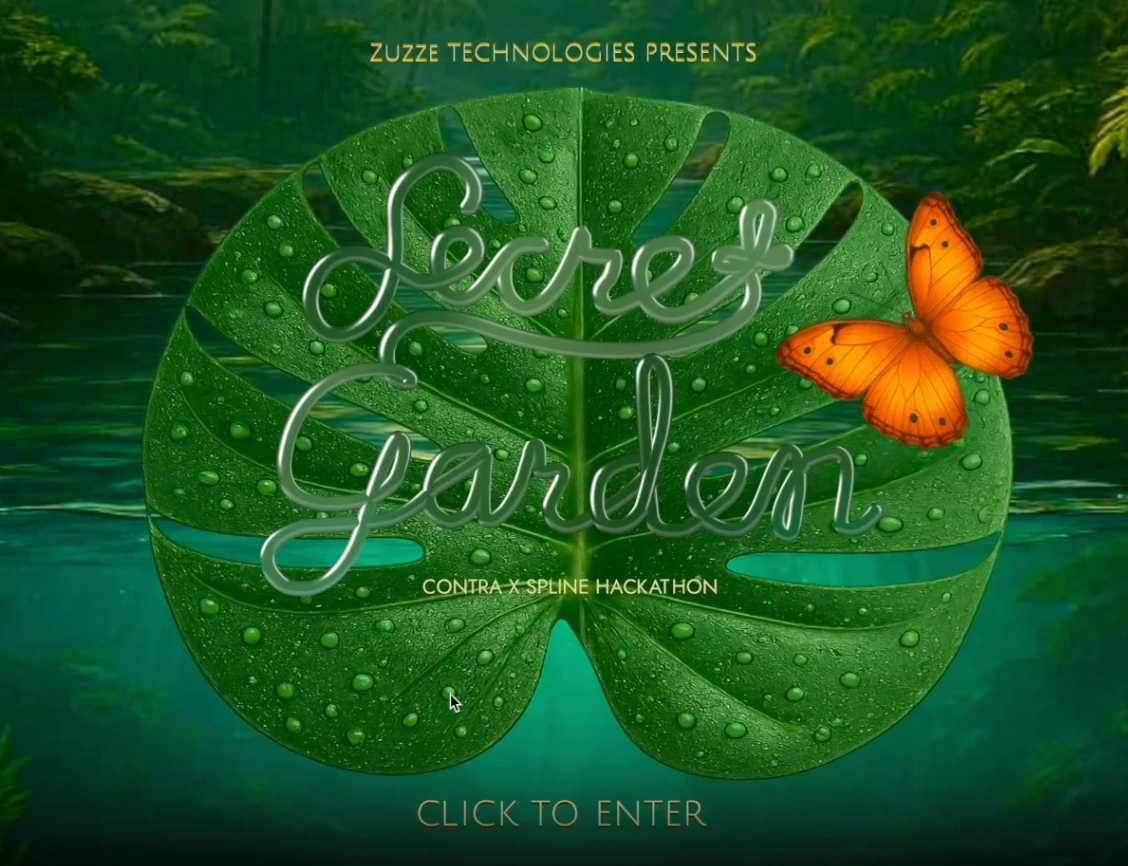 Start scene with animated hand-drawn path and light cursor parallax effect