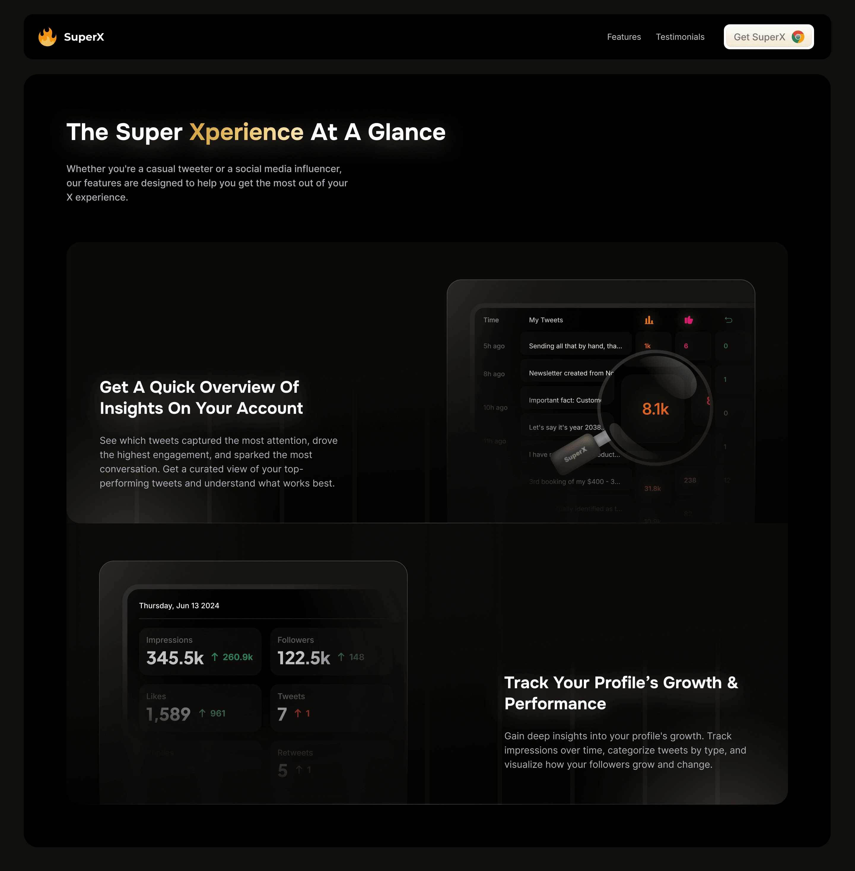 Landing Page Preview - Features.