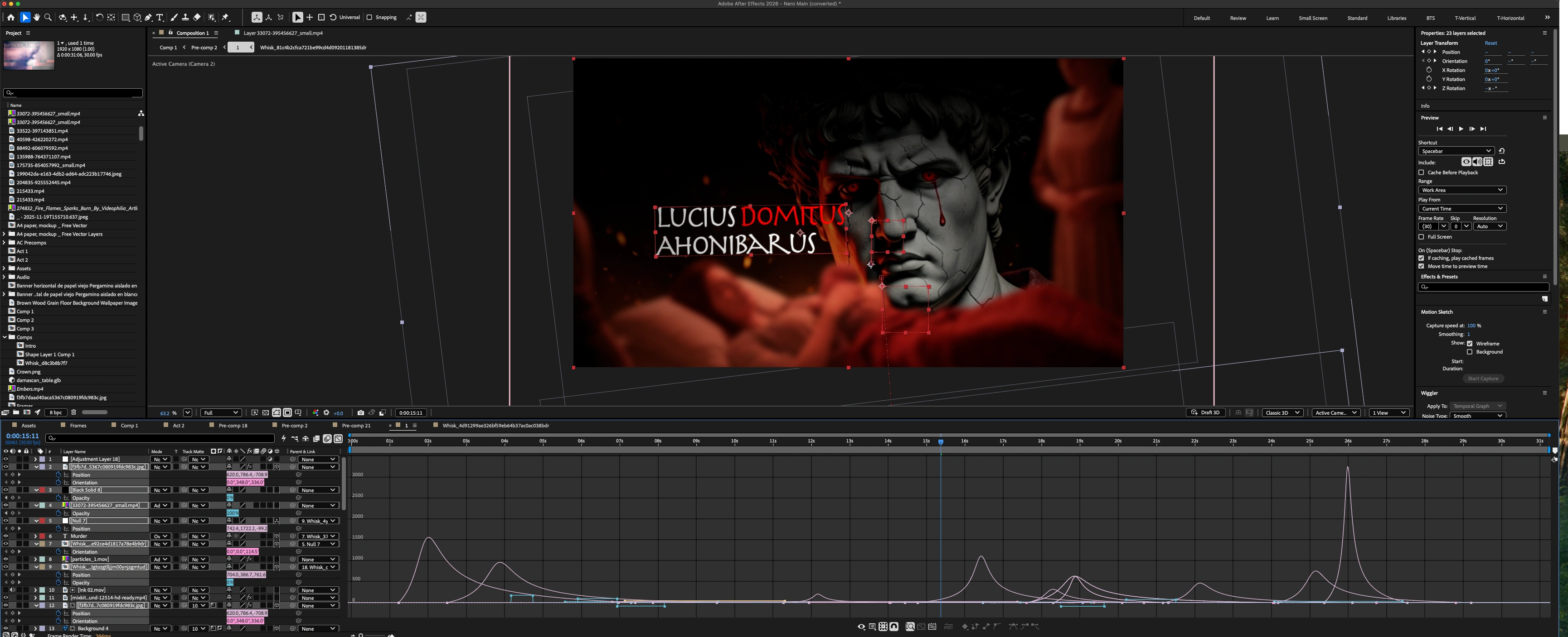 After Effects timeline