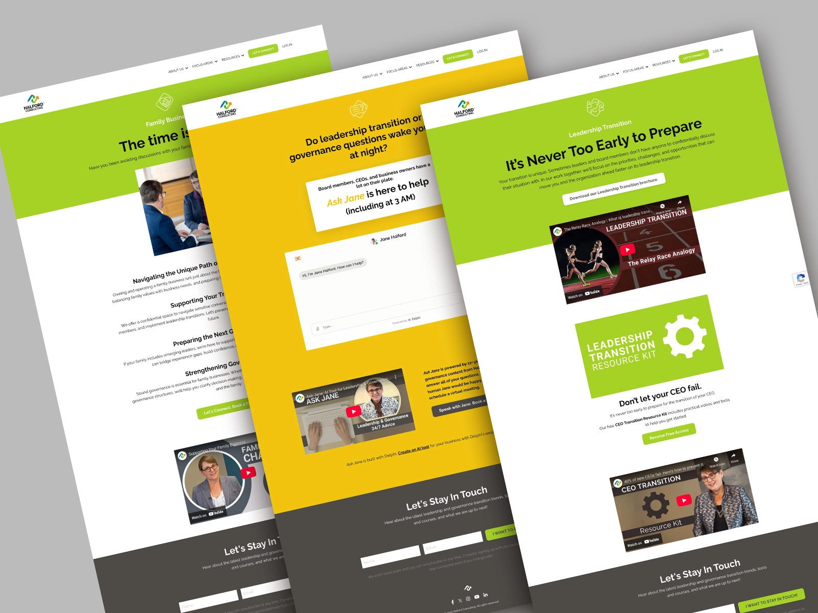 hlaford.co complete website redesign, including the Streamlined, Intuitive Navigation.