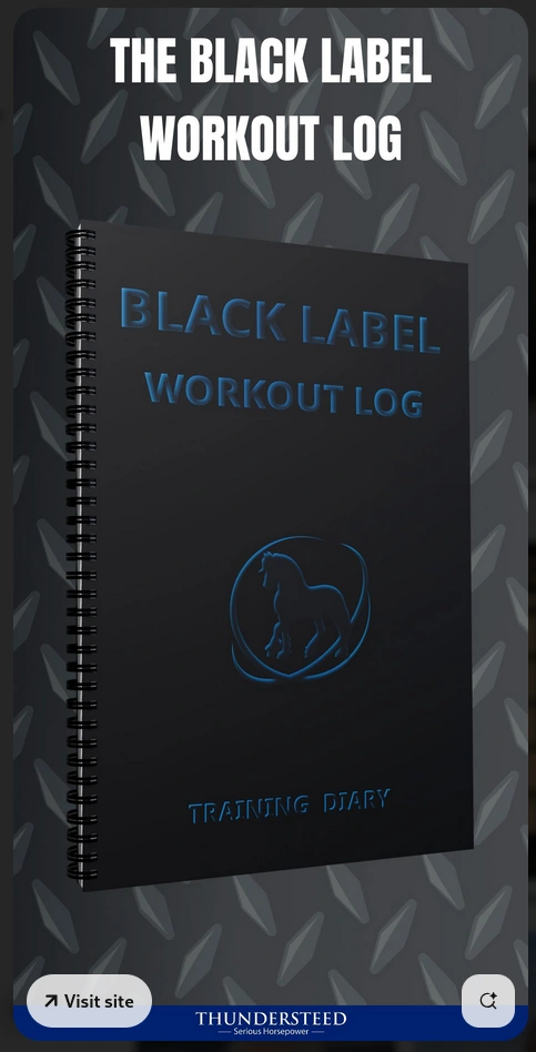 Pin for a workout log.