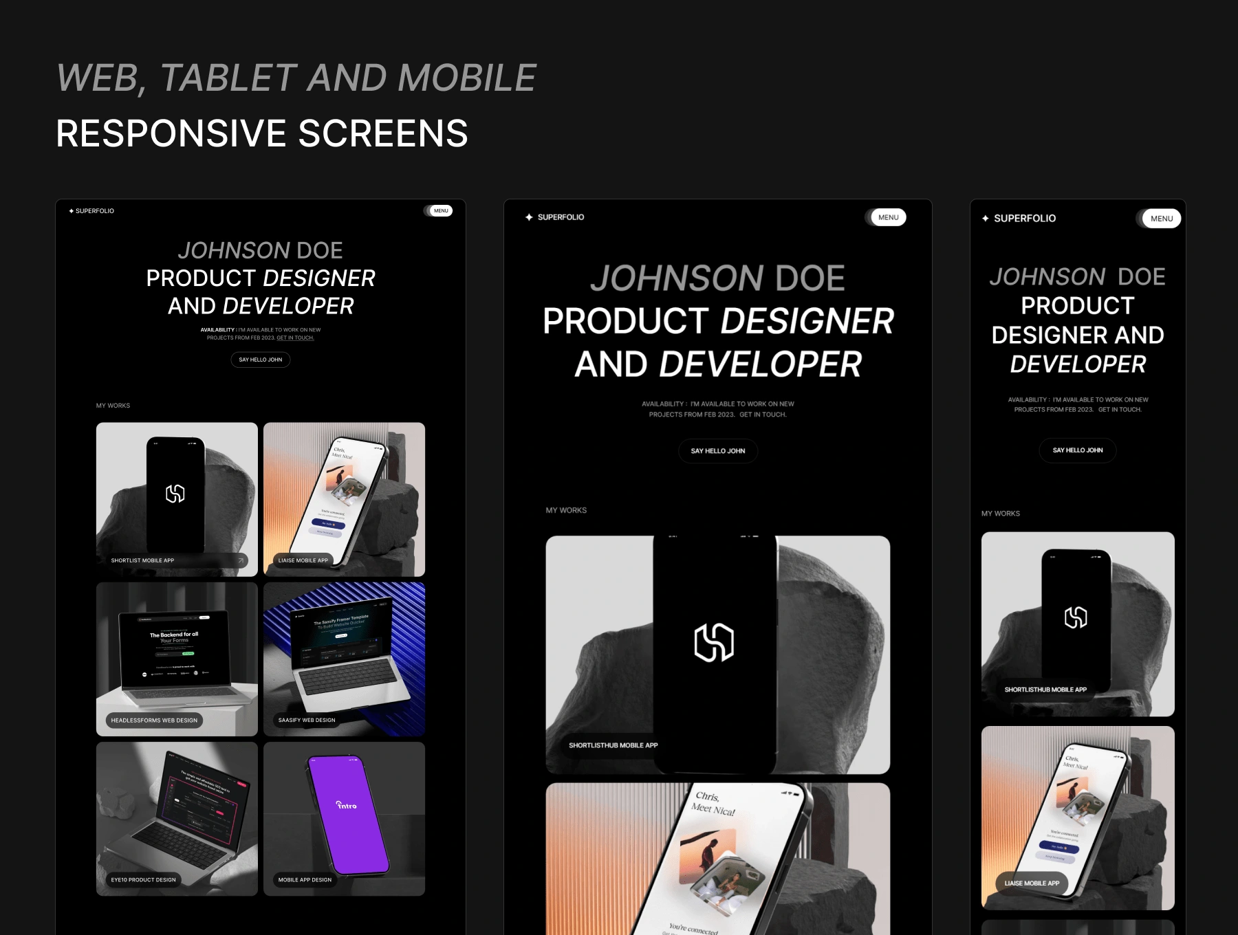 Superoflio - Desktop, Tablet and Mobile Responsive