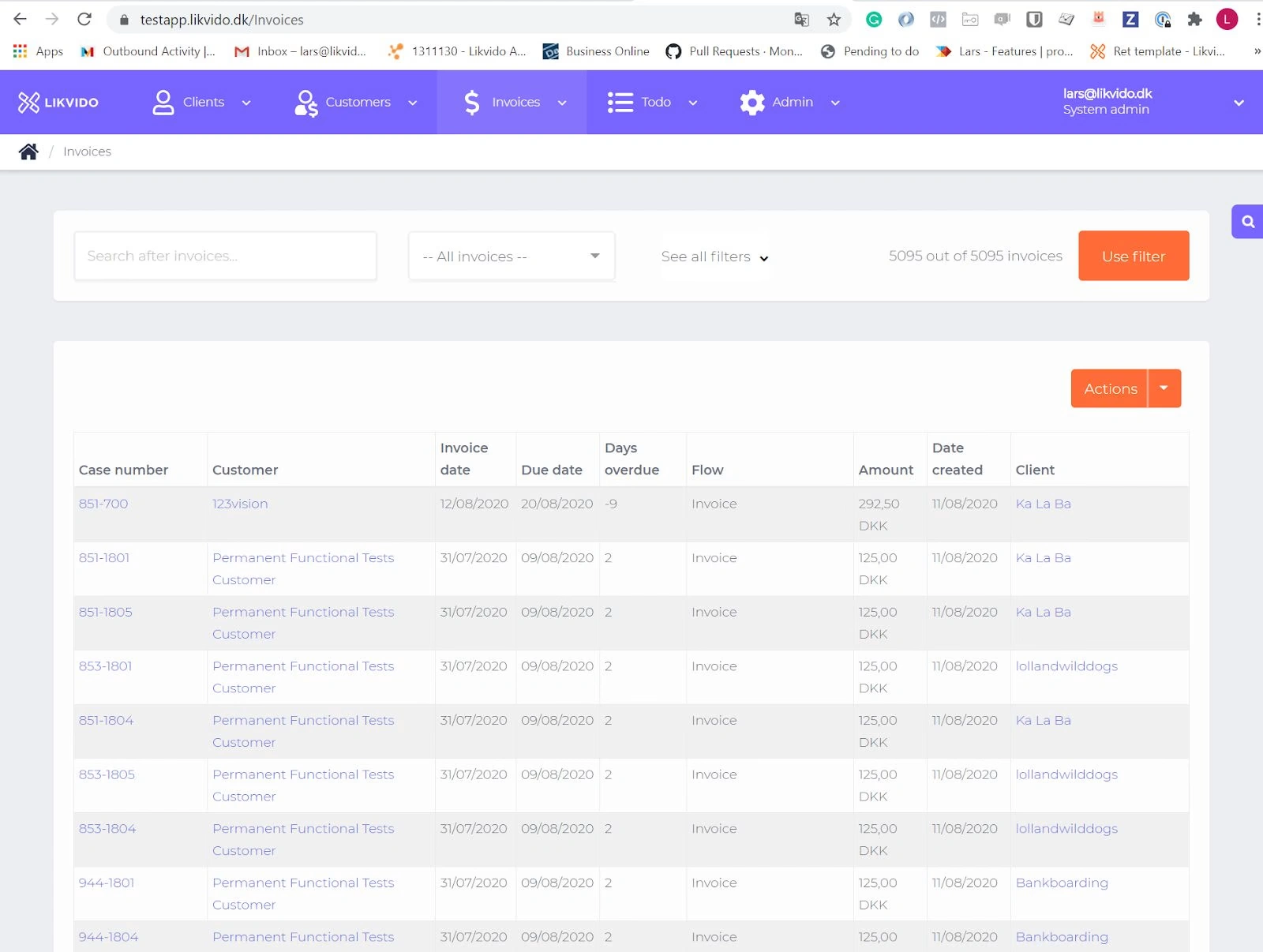 Old visual and layout of the software
