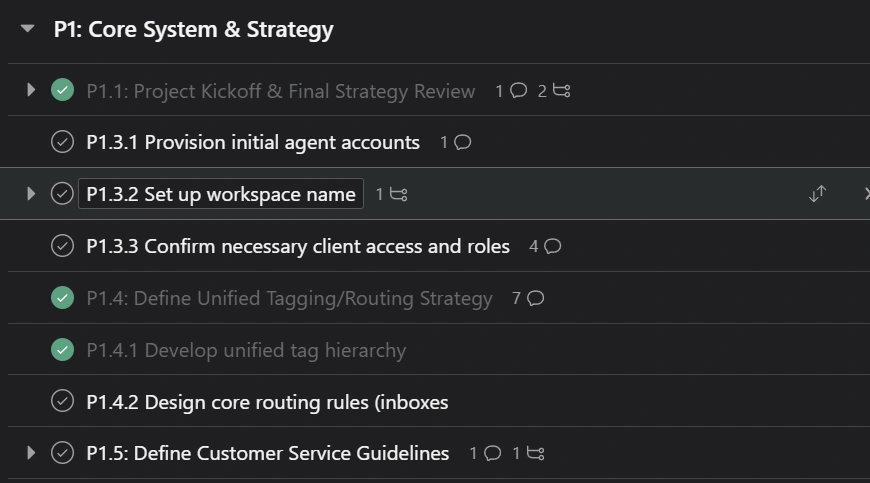 Phased implementation roadmap delivered in Asana for seamless handoff