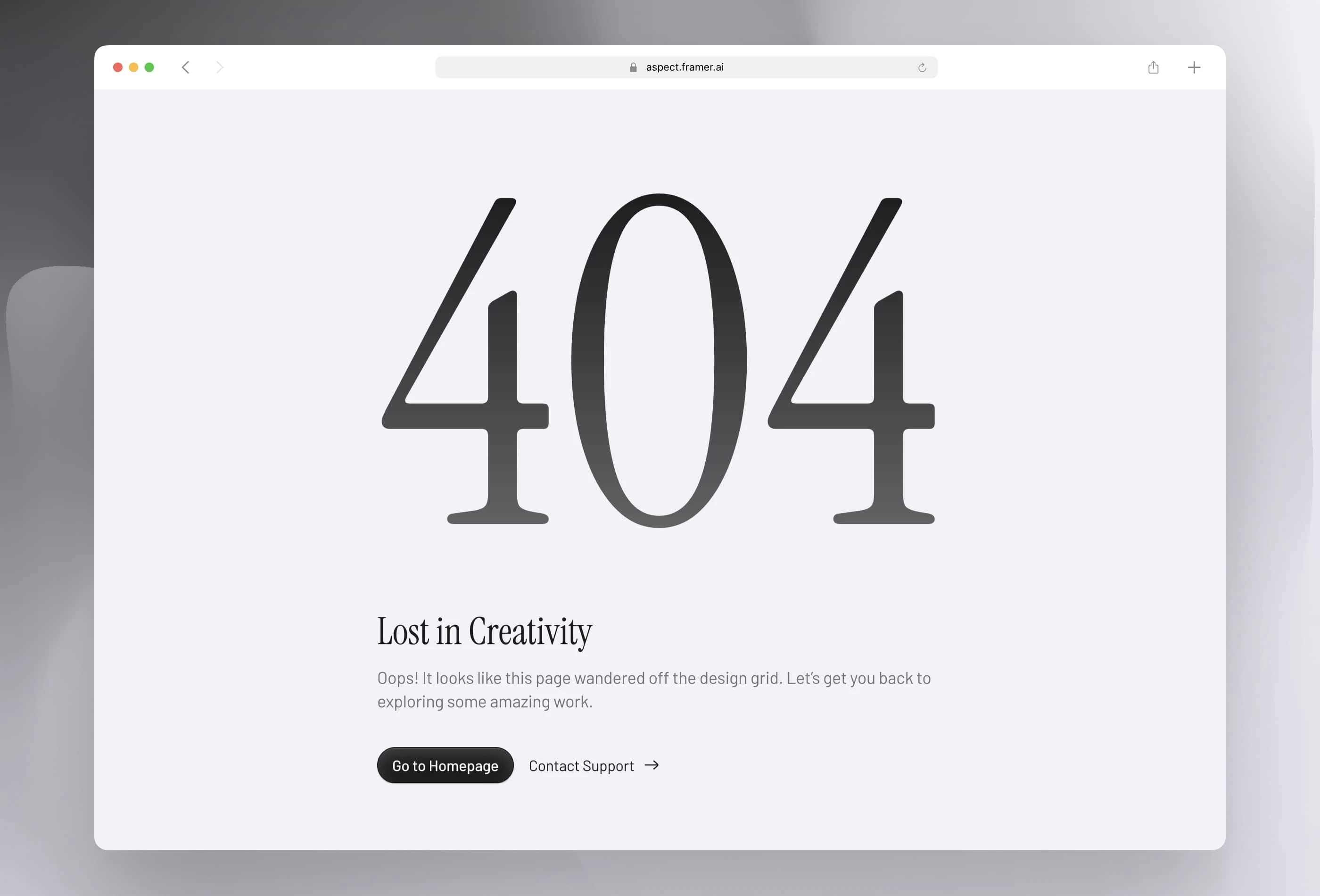 404 page.