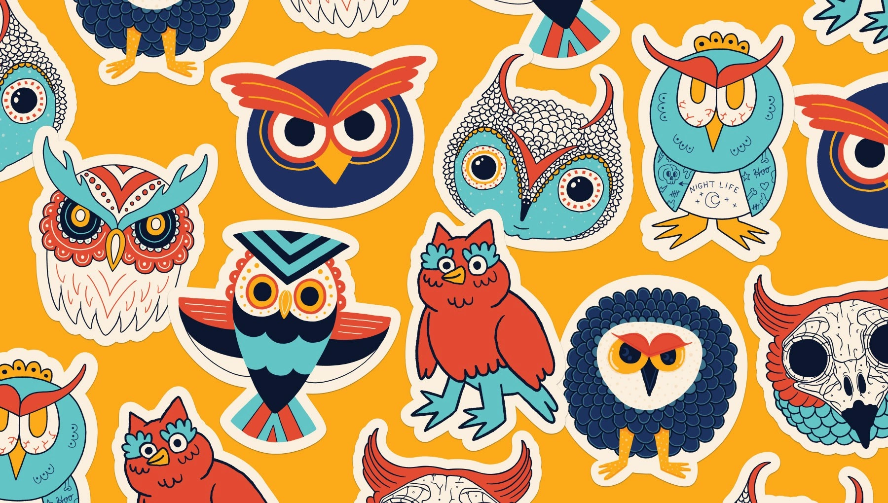 Unique owl stickers.