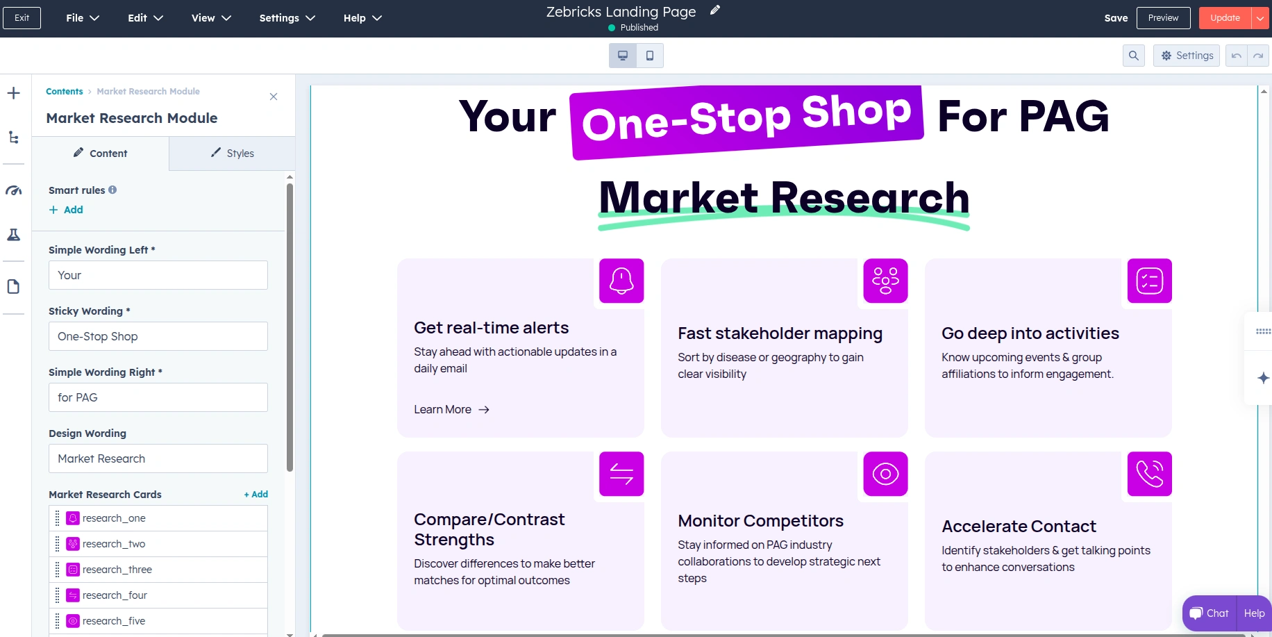 Market Research Module Editor