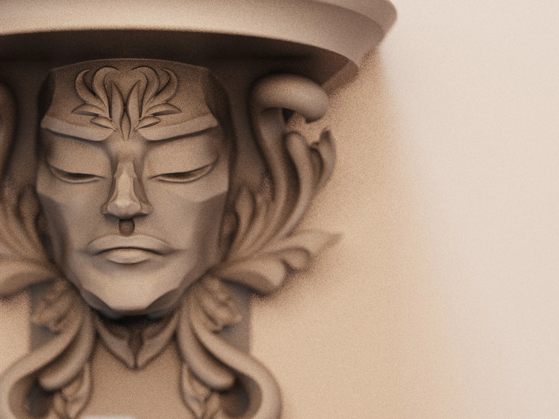 Sculpting details.