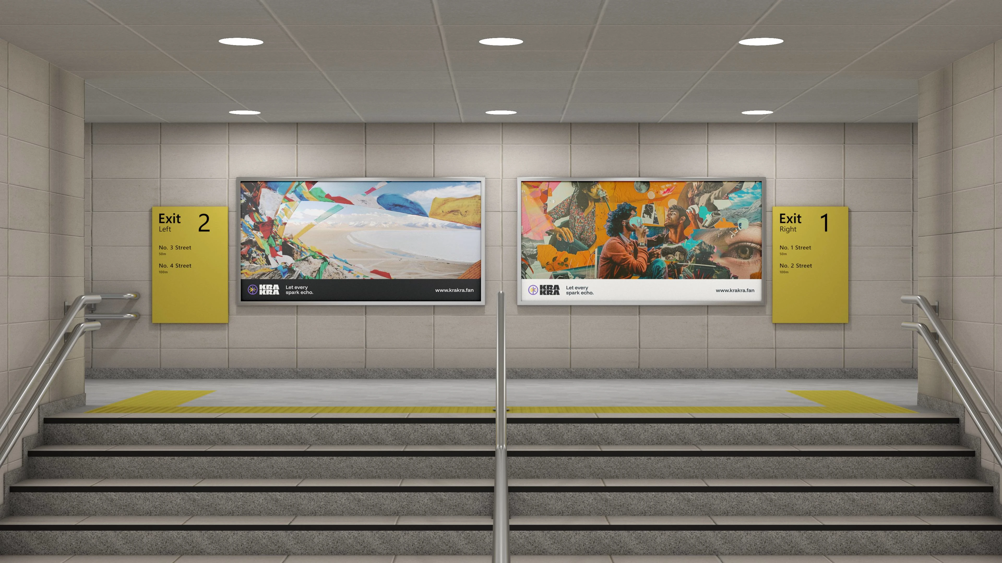 Application of logo in OOH (out-of-home) advertisement displays