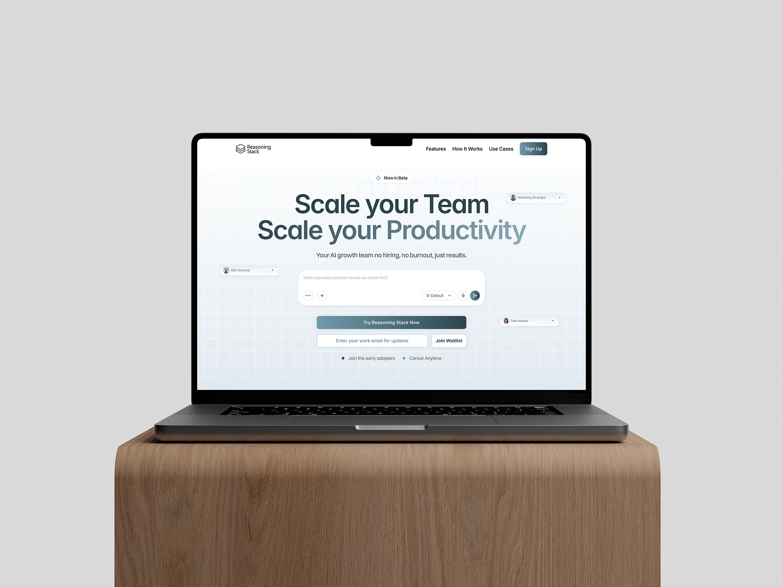 Reasoning Stack Website Mockup