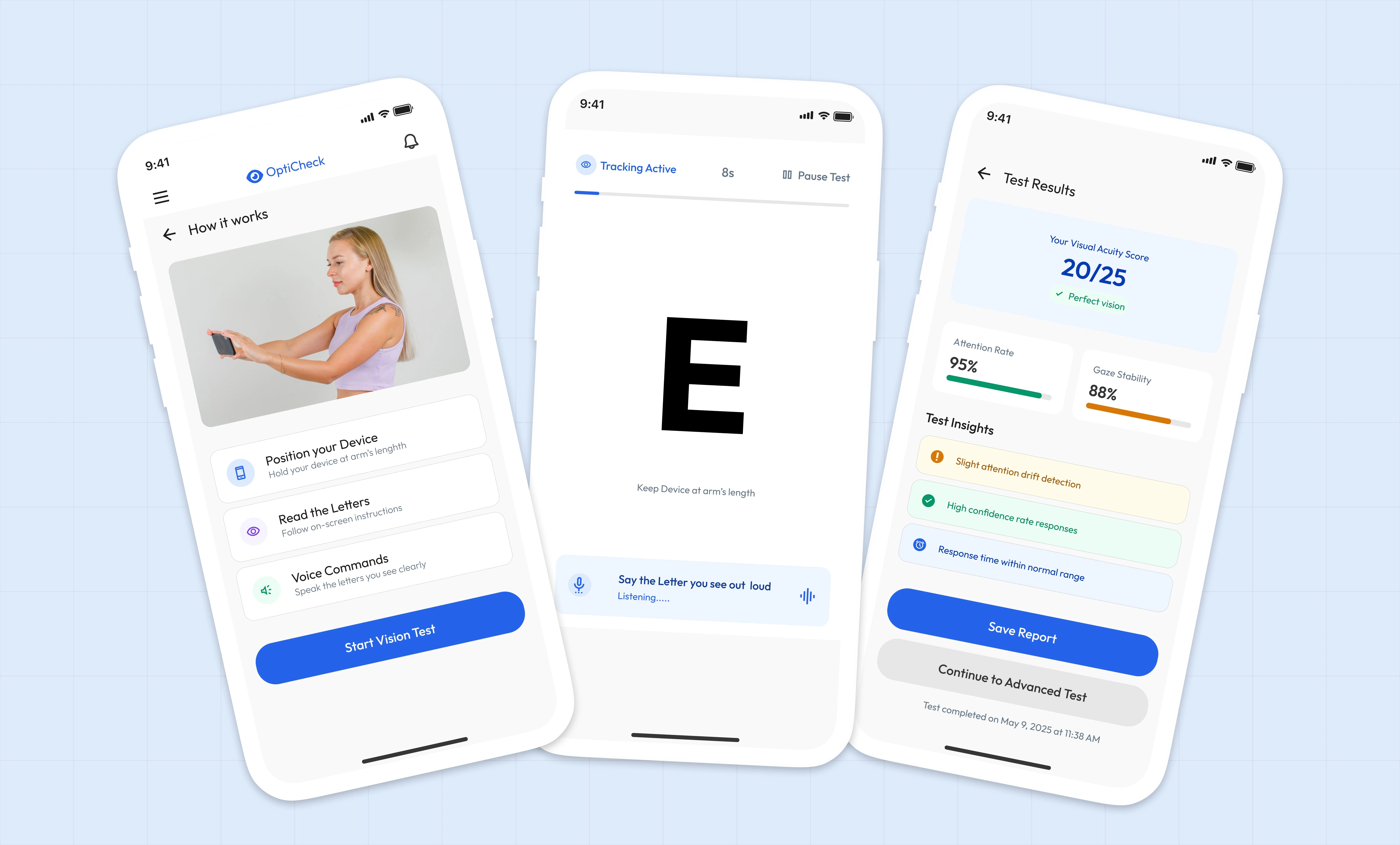 How to use, Test  and result screen