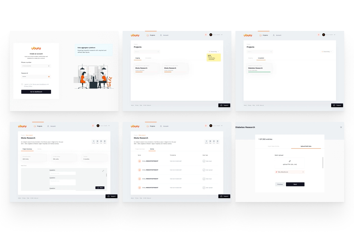Main Screens for Clerks