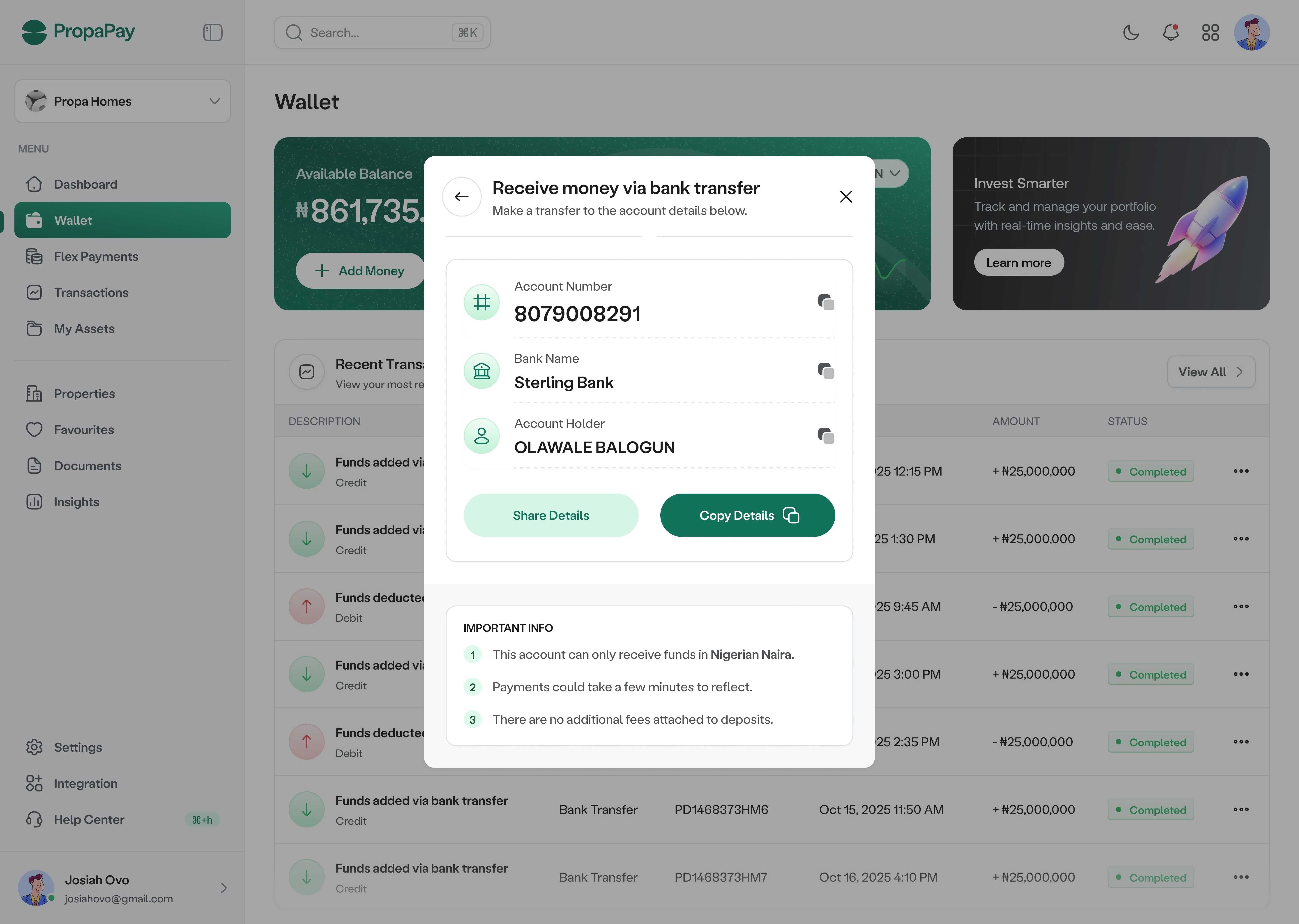 Wallet - Receive Money