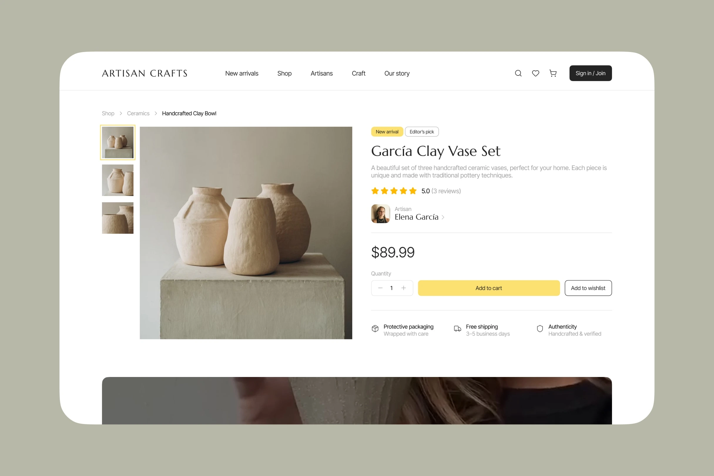 Product Detail Page - Desktop