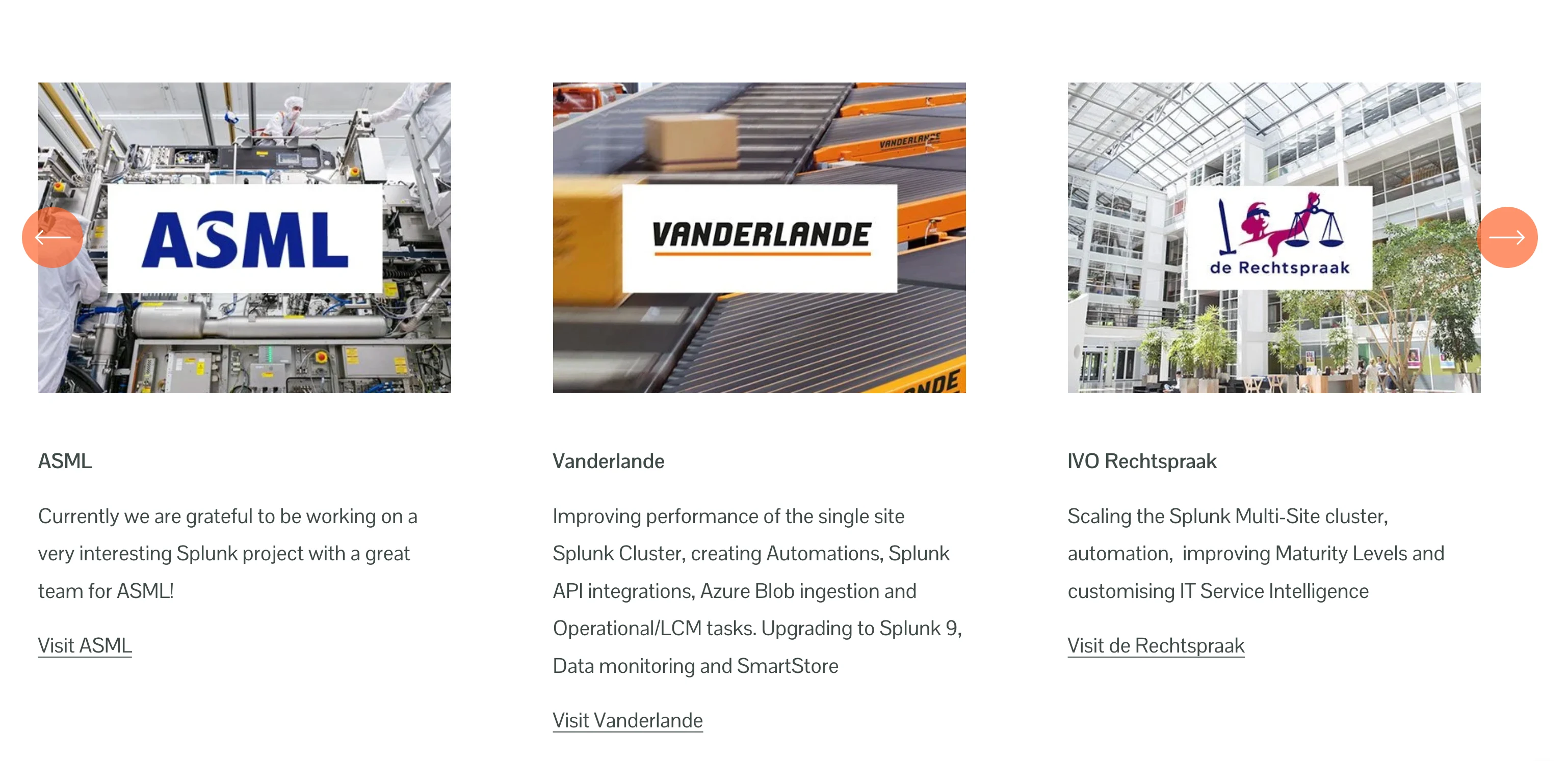 Recent projects section - Geenen ict