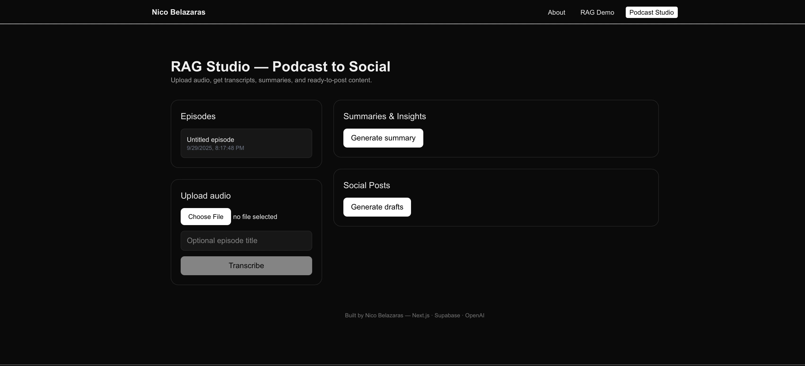 Podcast to Blog Posts