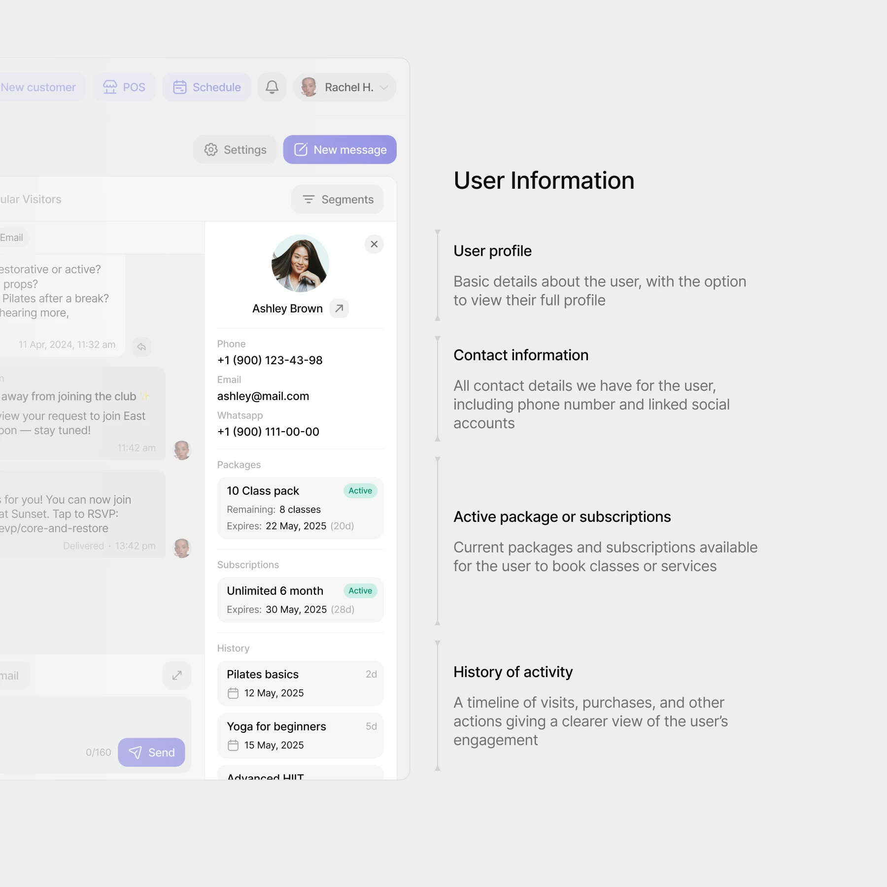 User profile structure