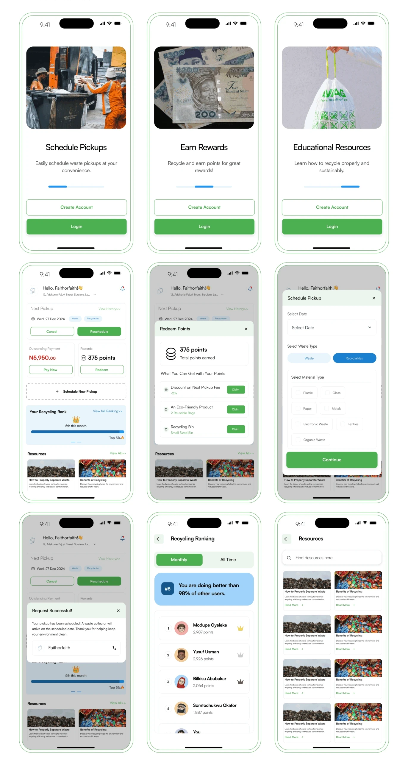Key Screens