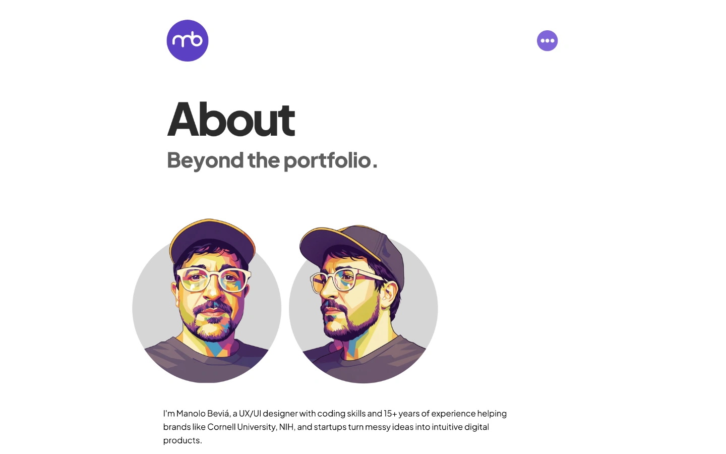 Header section for About page.