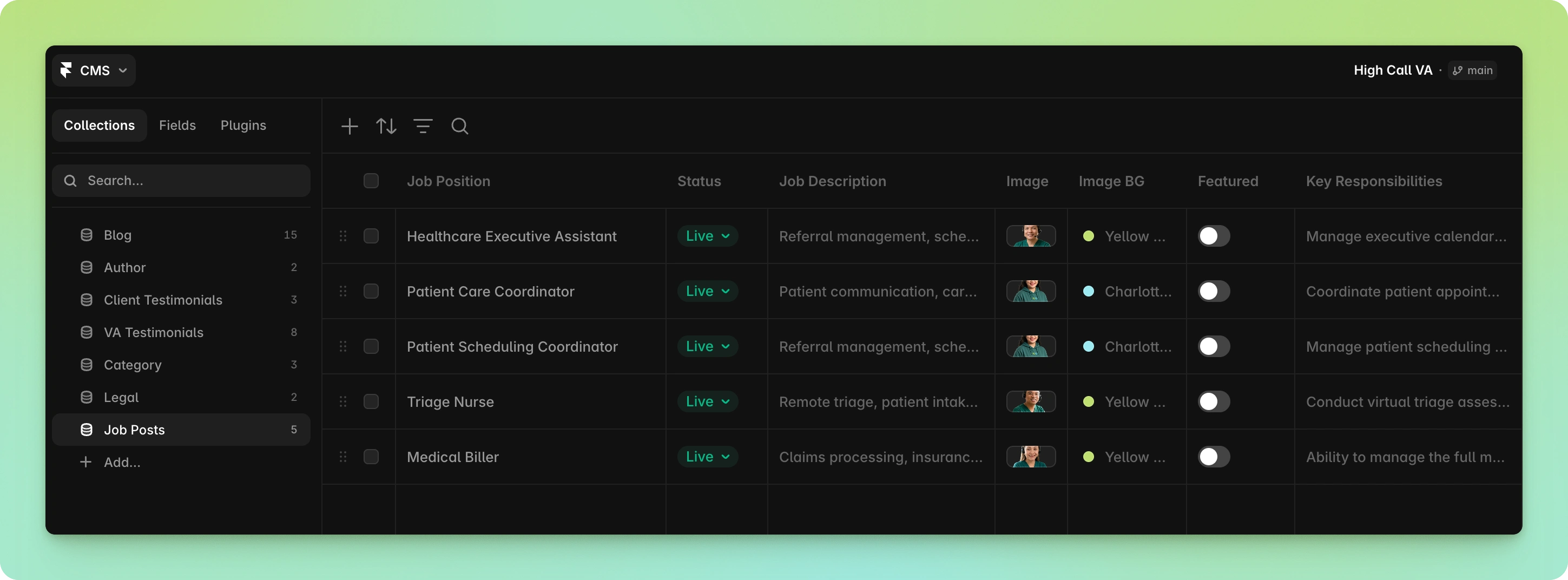 Client-first CMS Backend