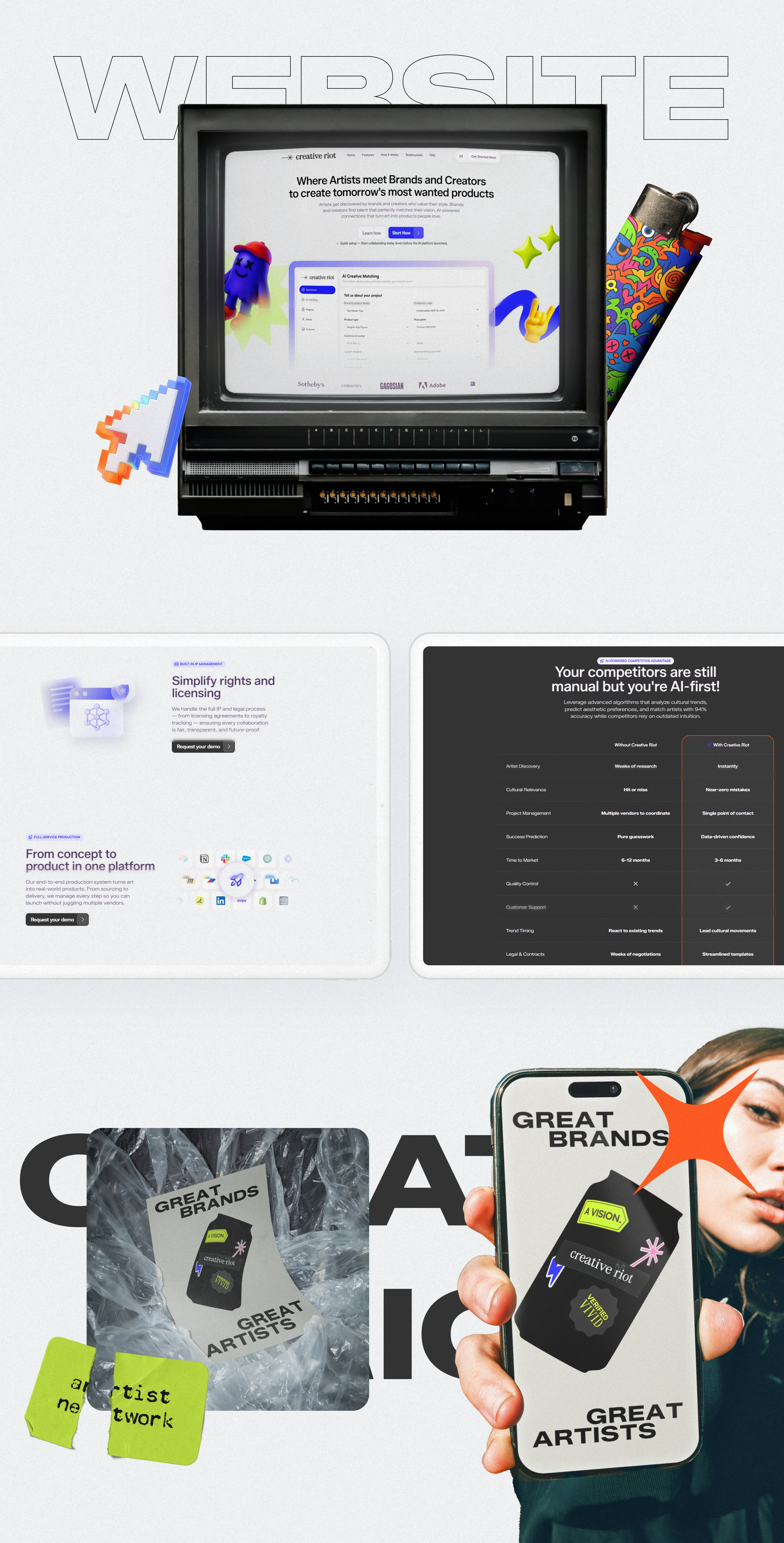 Creative Riot Framer Landing Page
