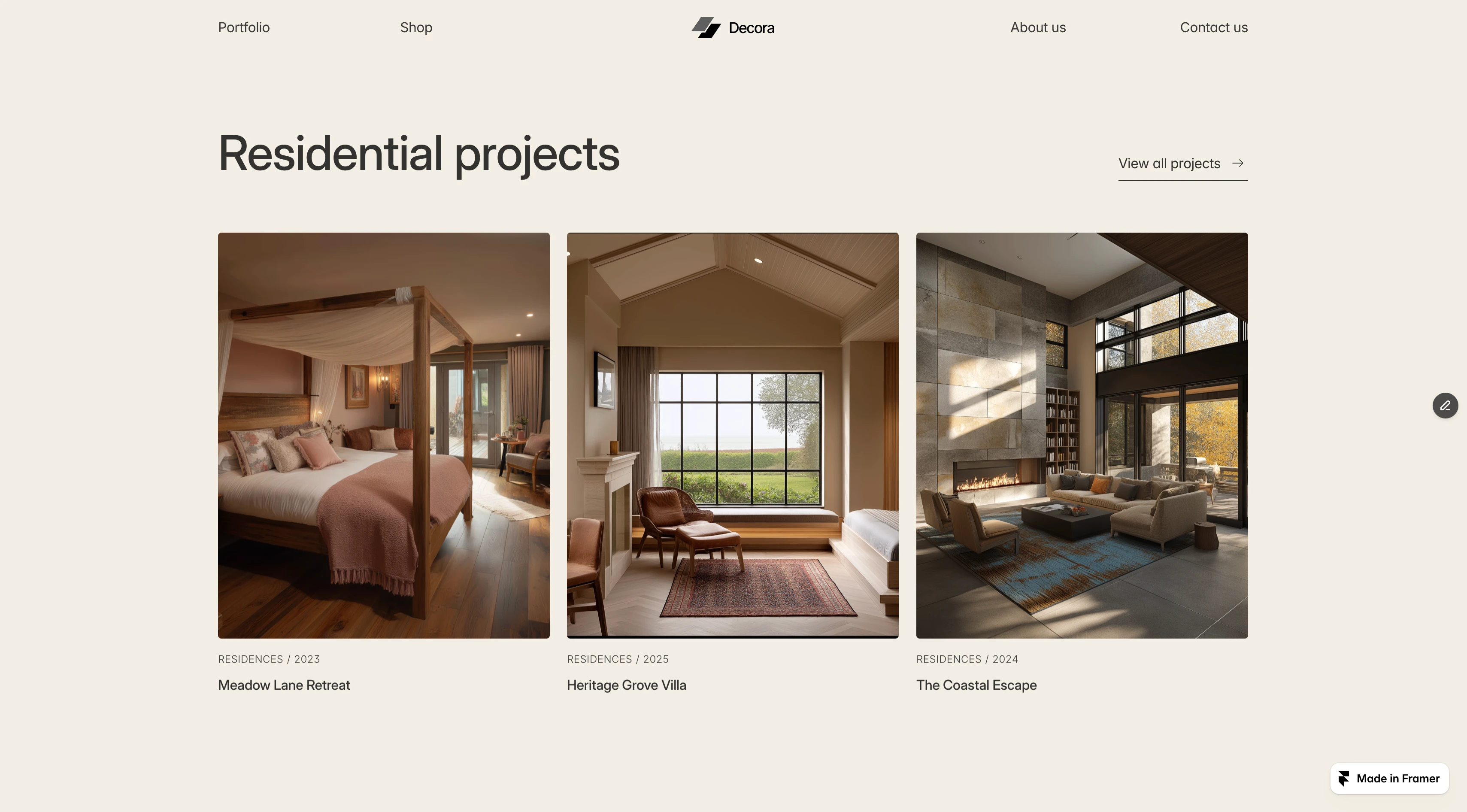 Residential project section