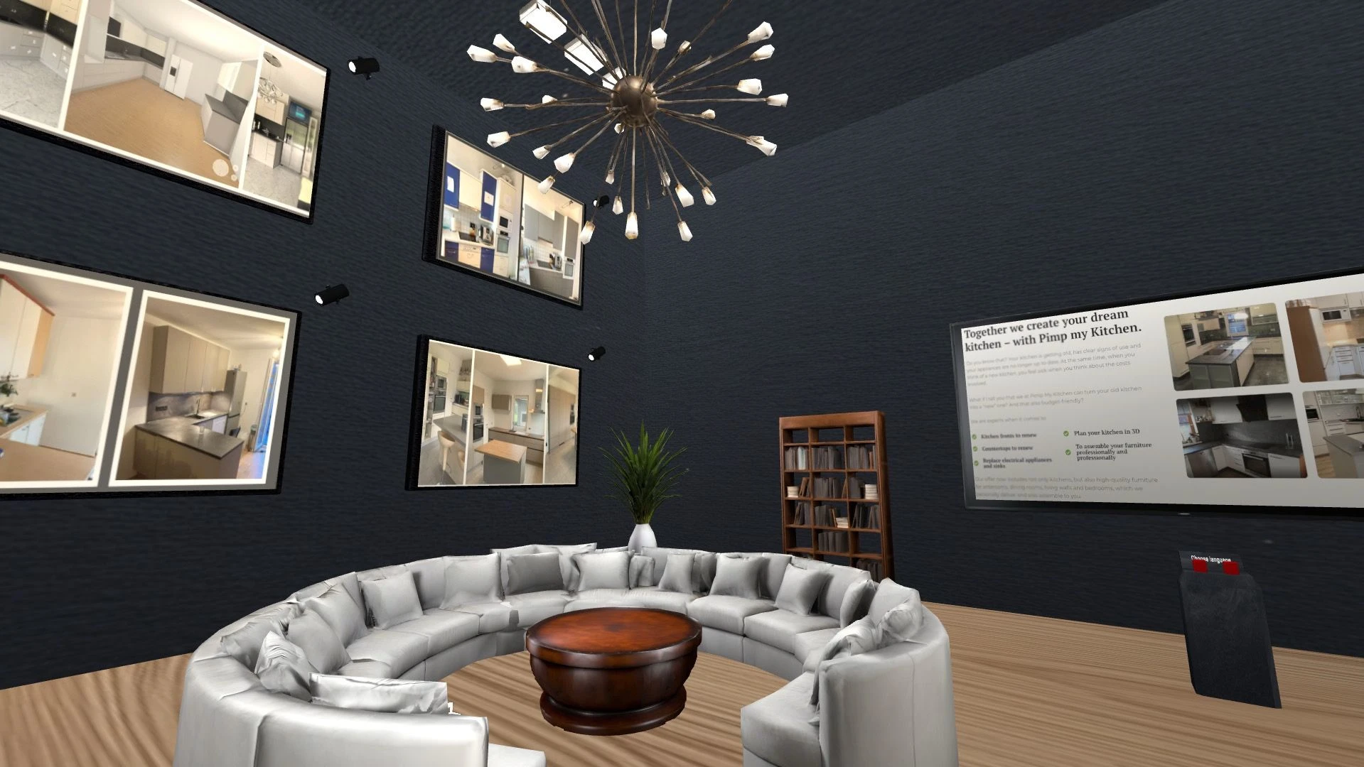 View from inside - showing room, couches