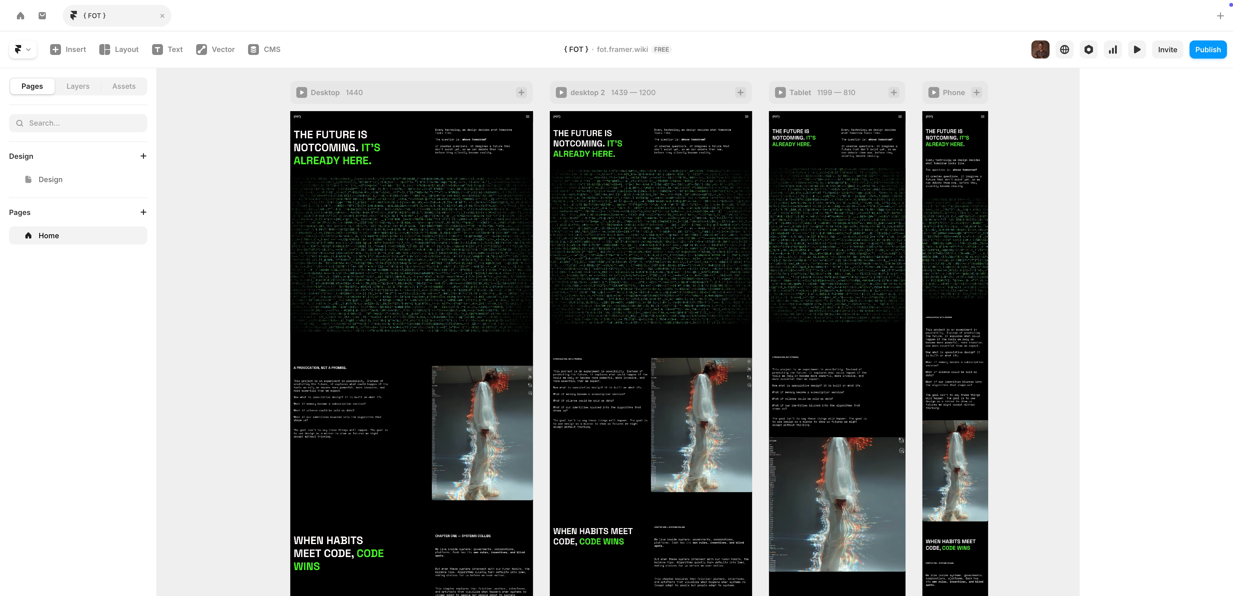 Responsiveness in Framer