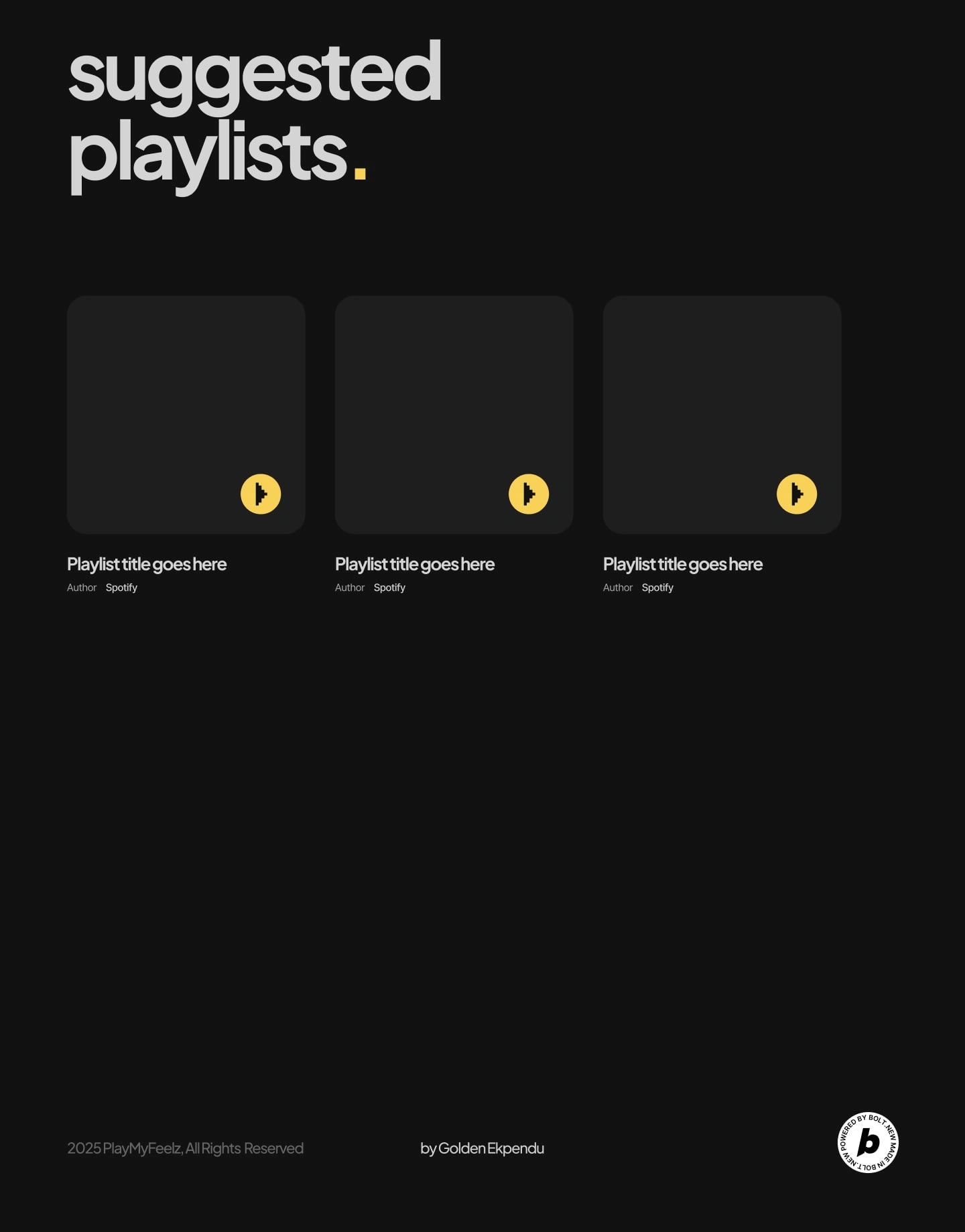 provided playlists concept based on user's choice