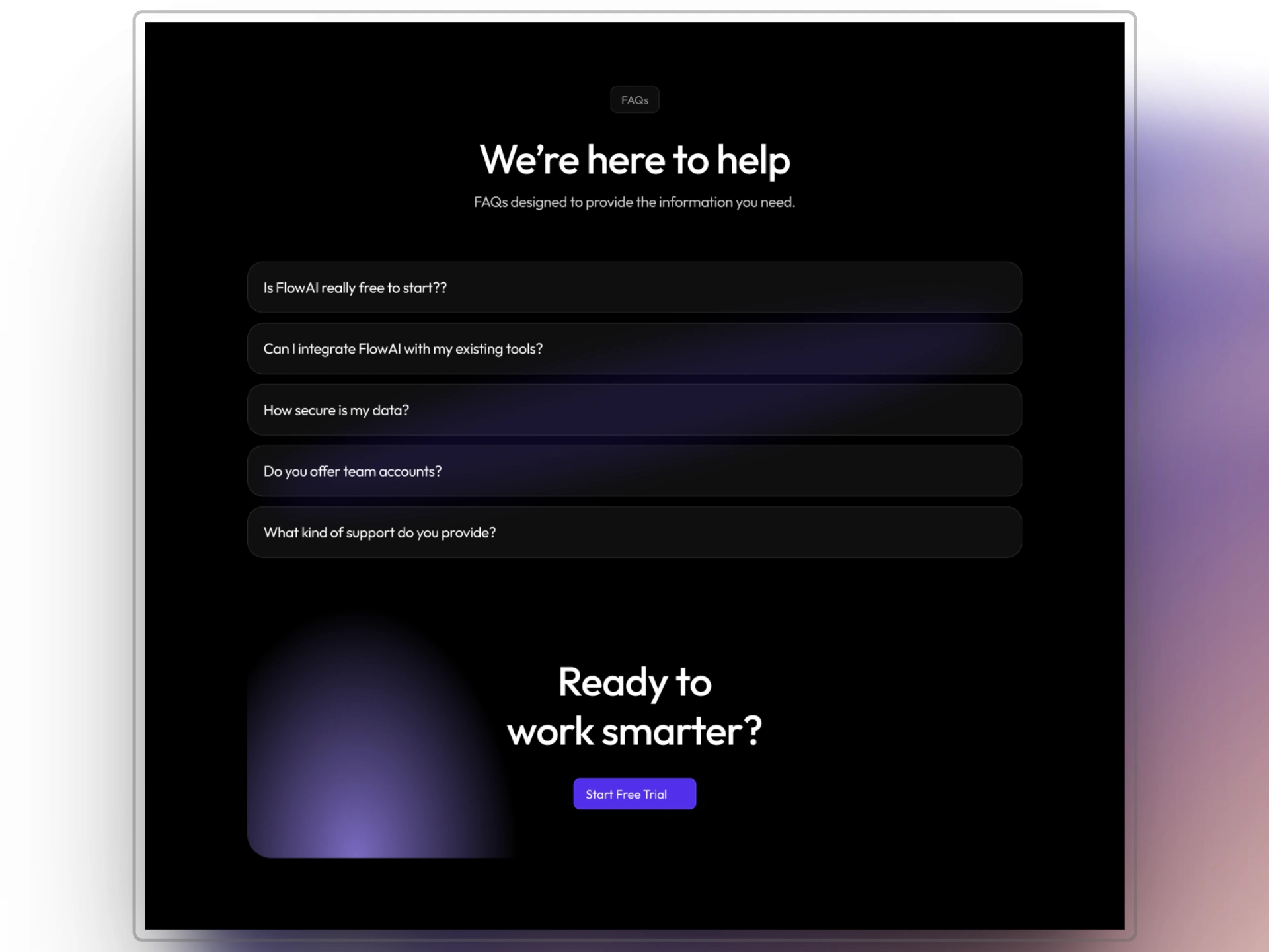 FAQ Section