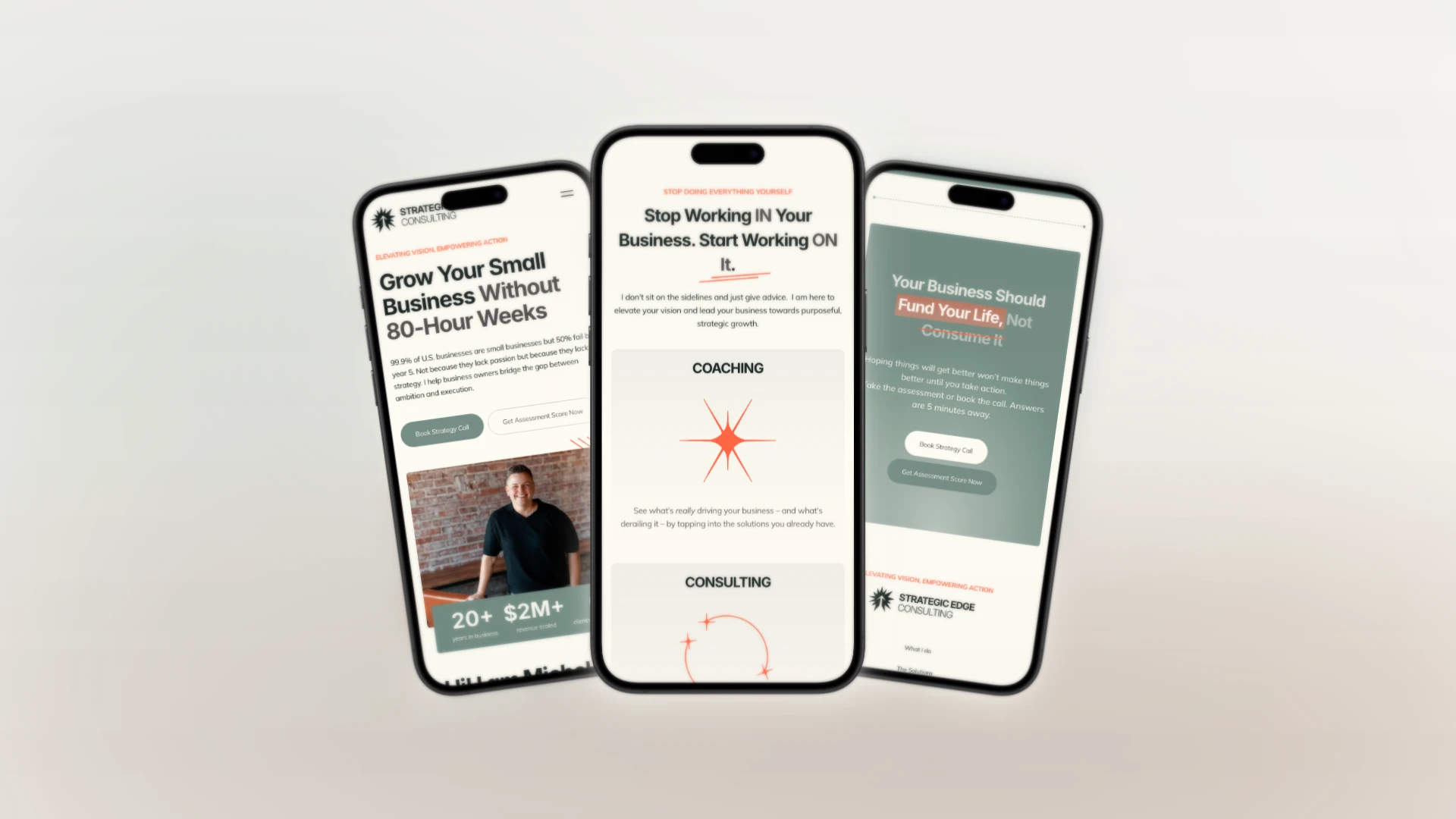 Mobile-responsive Framer website for Strategic Edge Consulting - SEO-optimized landing page with fast load times and intuitive UX