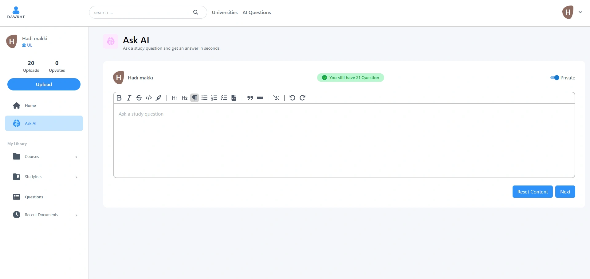 AI integration for better learning process