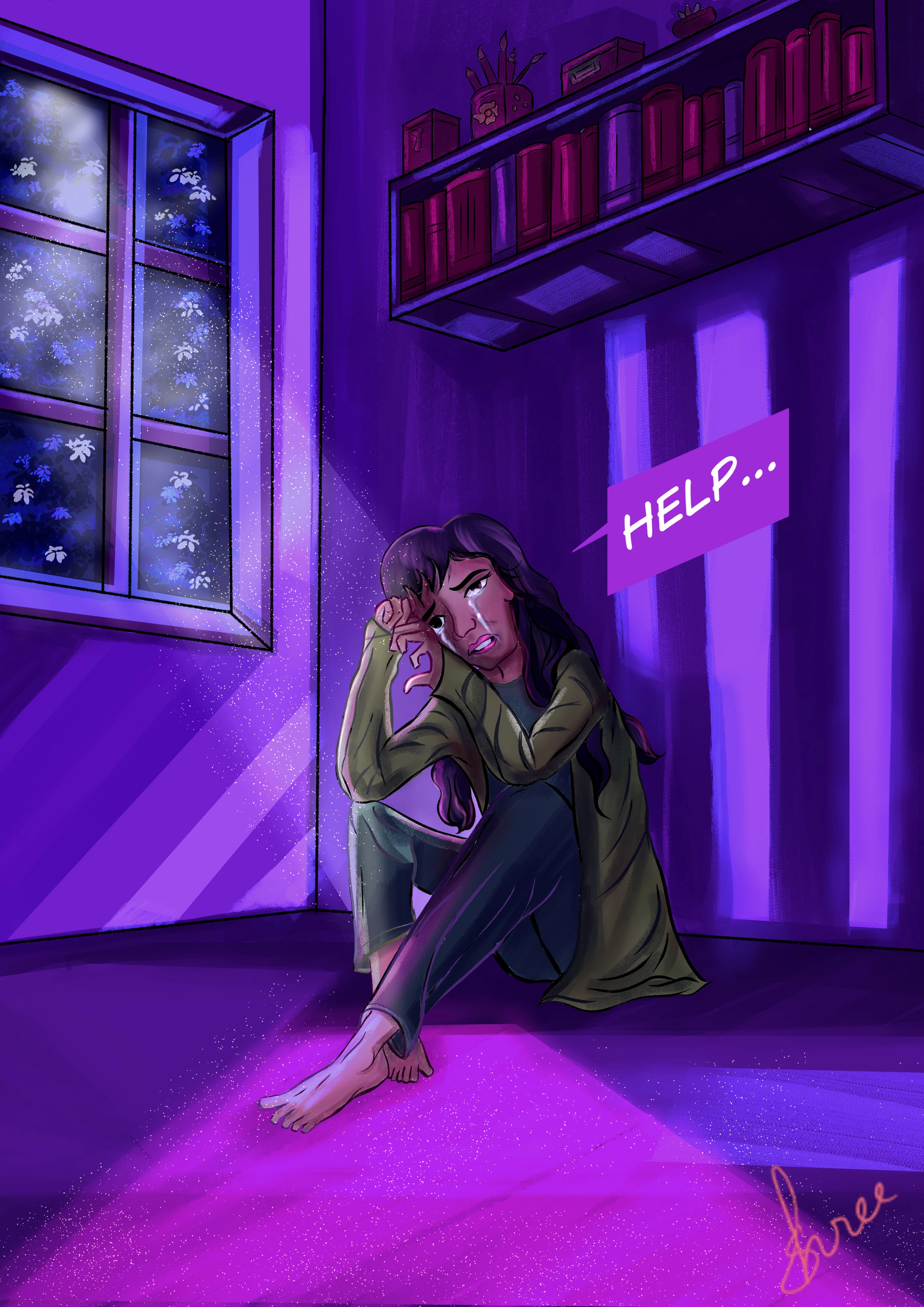 Digital Illustration on Asking Help