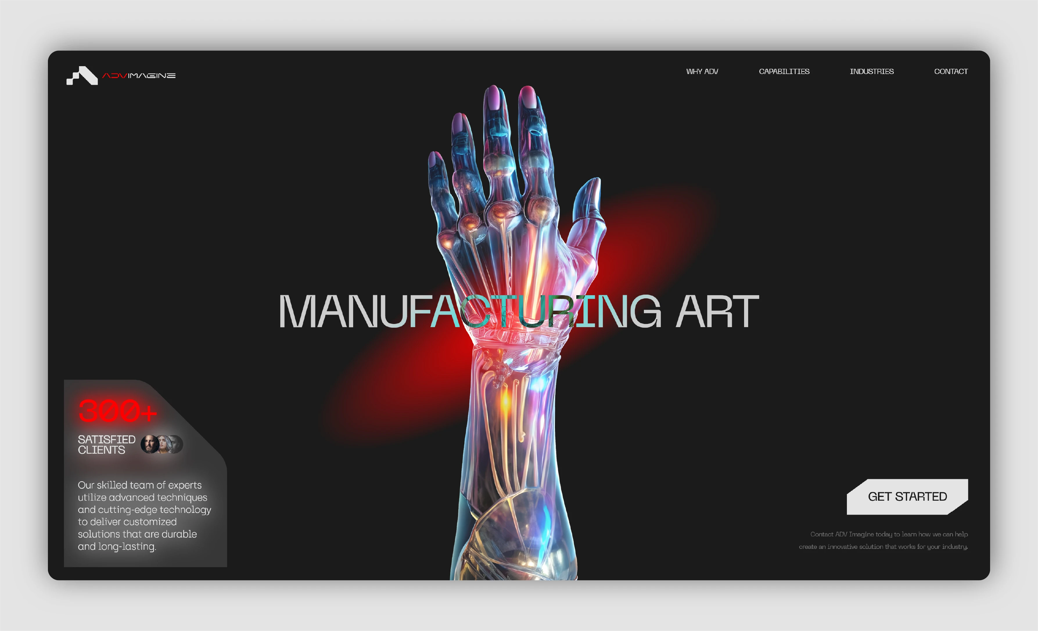 web - landing page design
