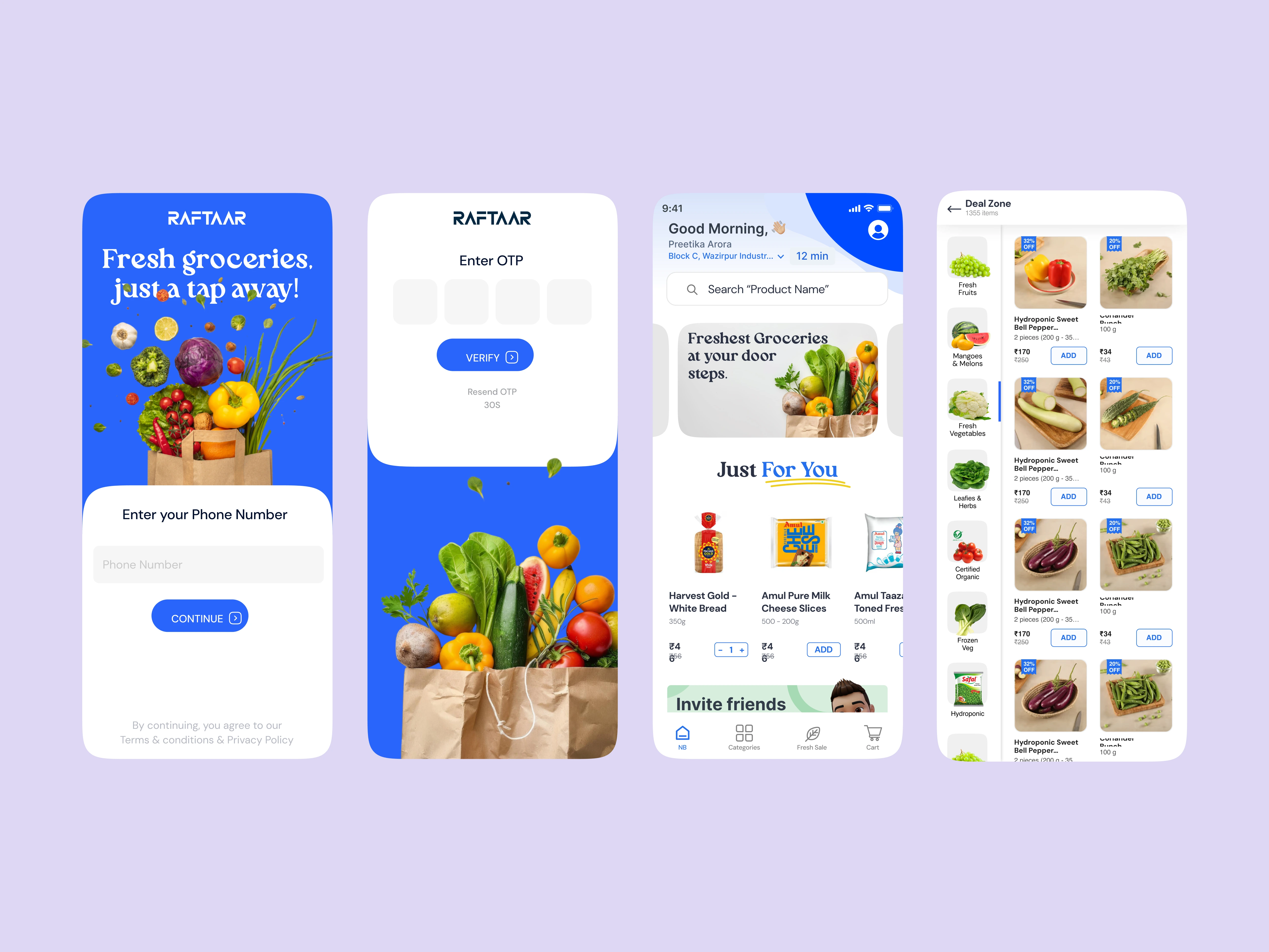 User Authentication & Home Screens