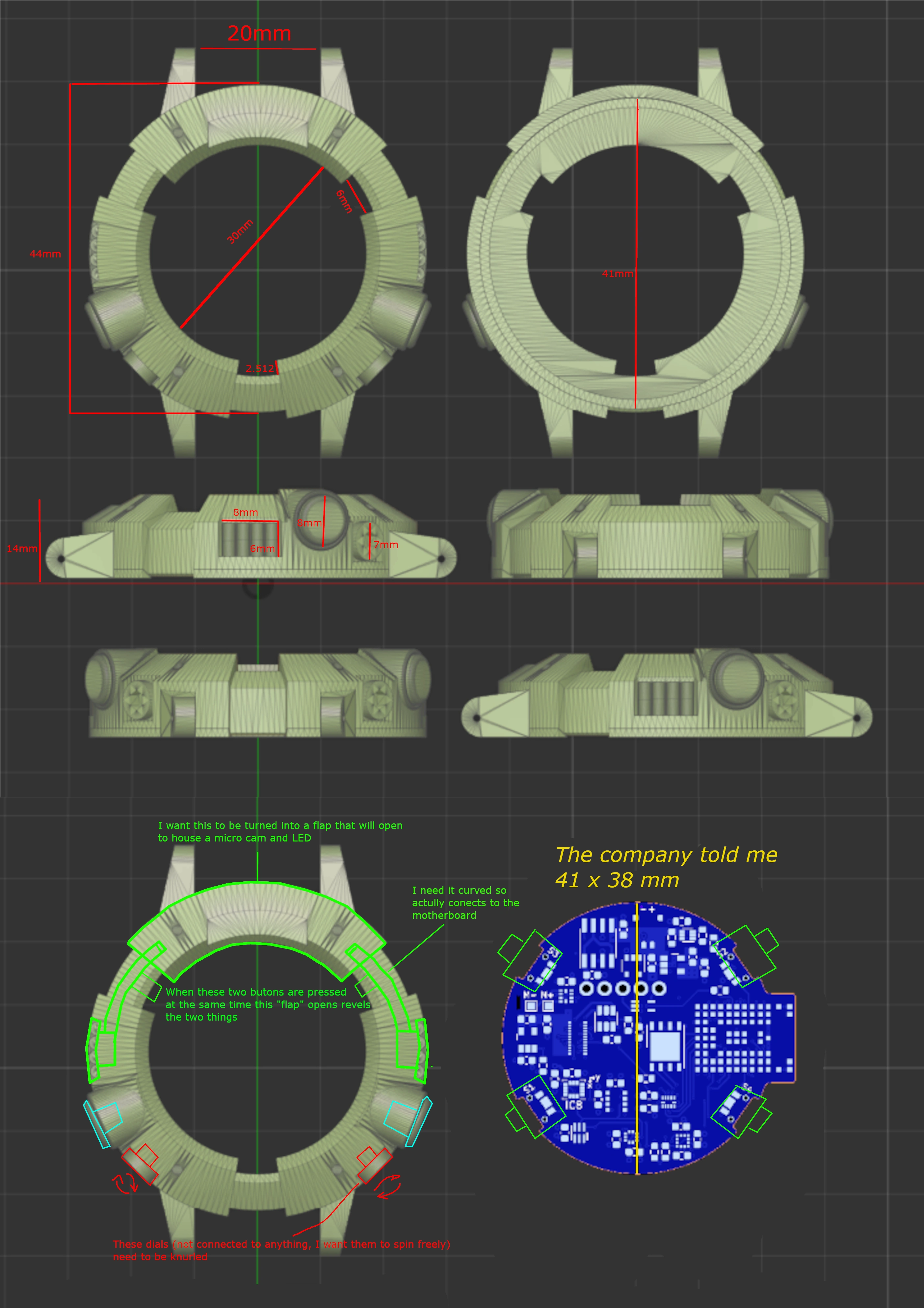 Initial design provided by the client