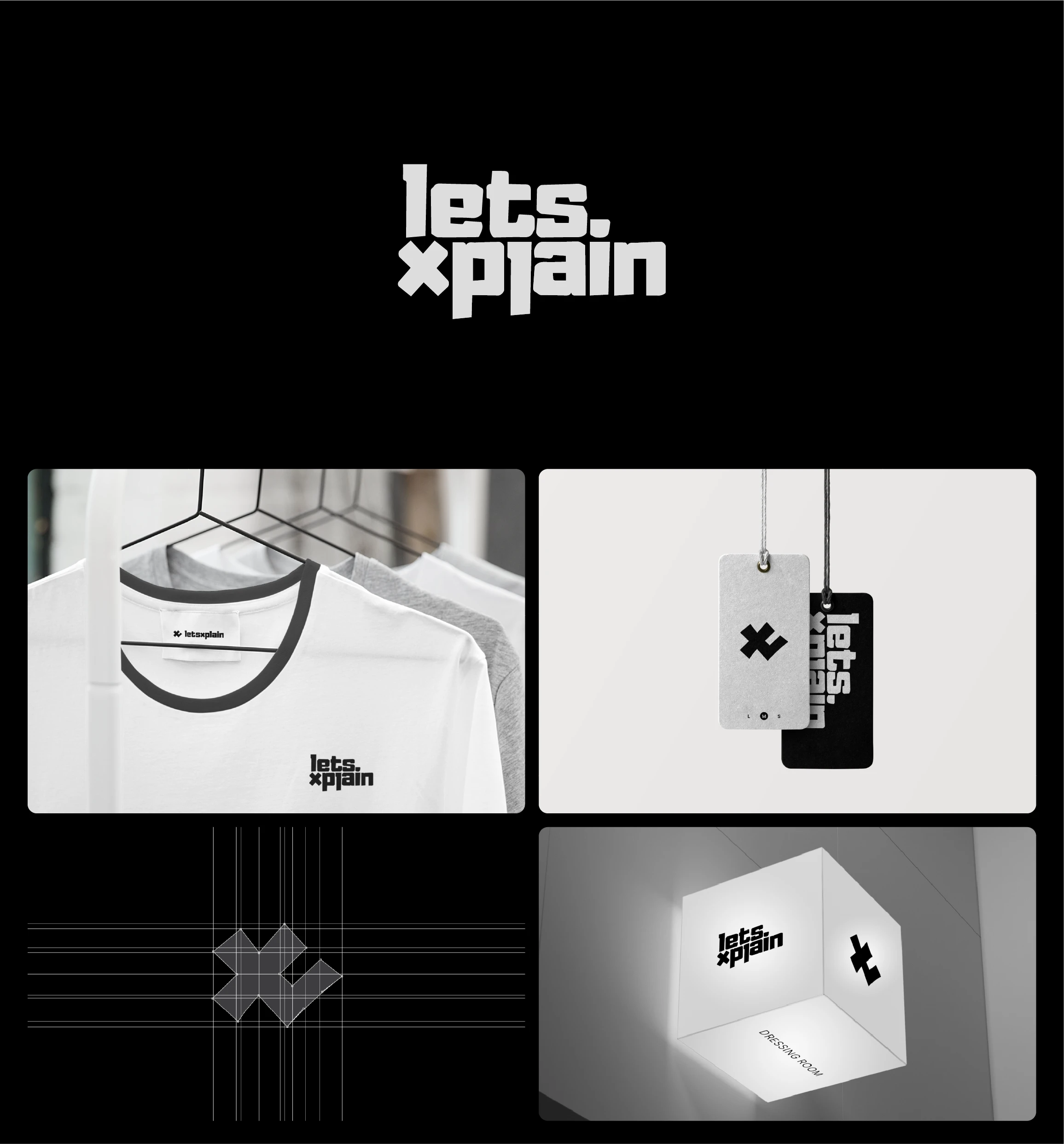 Branding for Letsxplain, an apparel brand.